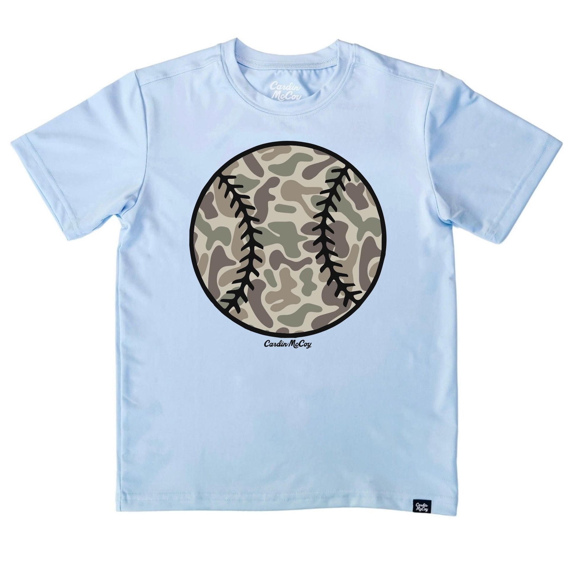 Kids' Camo Baseball Front Design Performance Short-Sleeve Tee Short Sleeve T-Shirt Cardin McCoy Blue Sky XXS (2/3) Performance Front