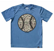 Kids' Camo Baseball Front Design Performance Short-Sleeve Tee Short Sleeve T-Shirt Cardin McCoy Captain Blue XXS (2/3) Performance Front