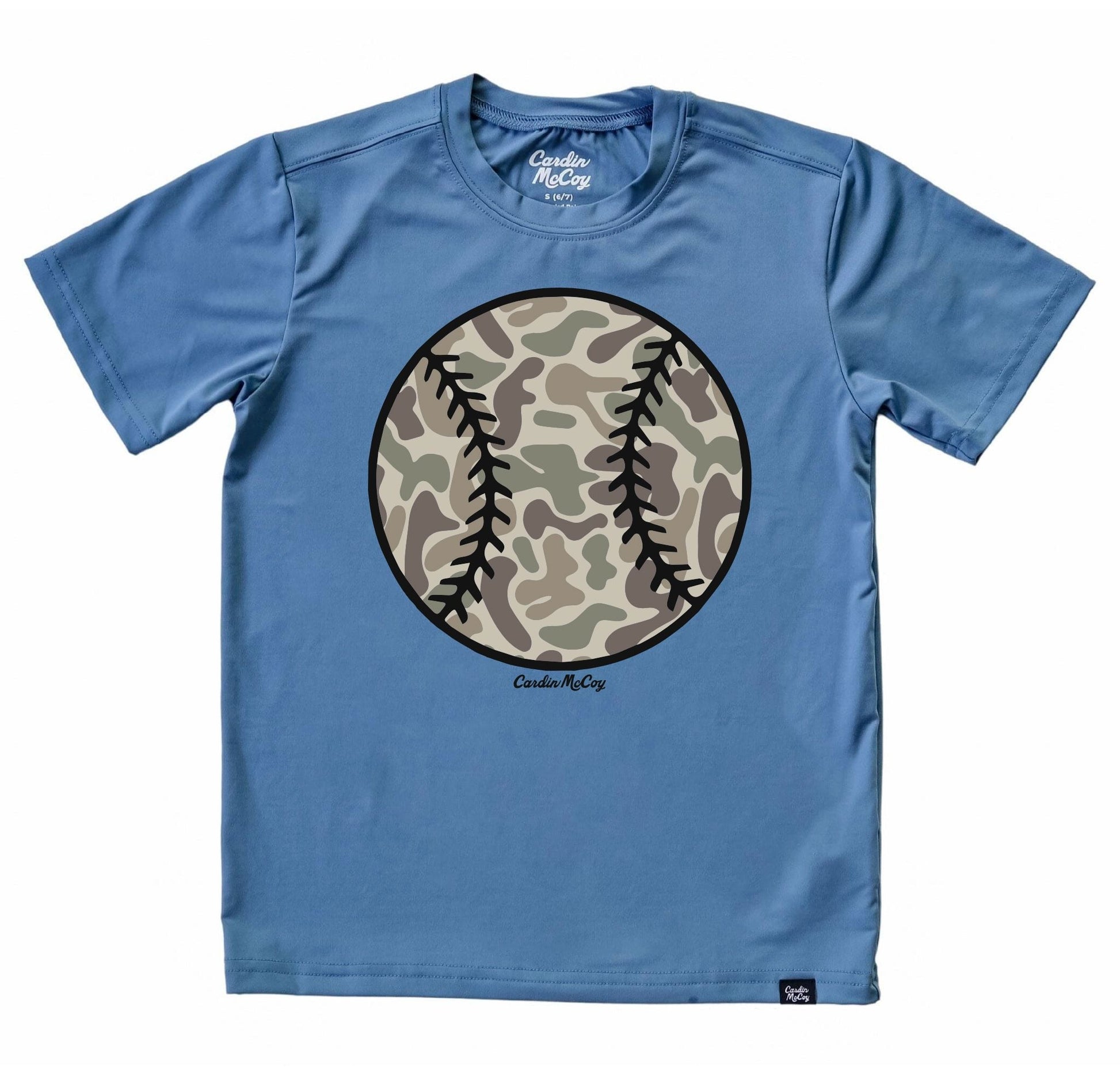 Kids' Camo Baseball Front Design Performance Short-Sleeve Tee Short Sleeve T-Shirt Cardin McCoy Captain Blue XXS (2/3) Performance Front