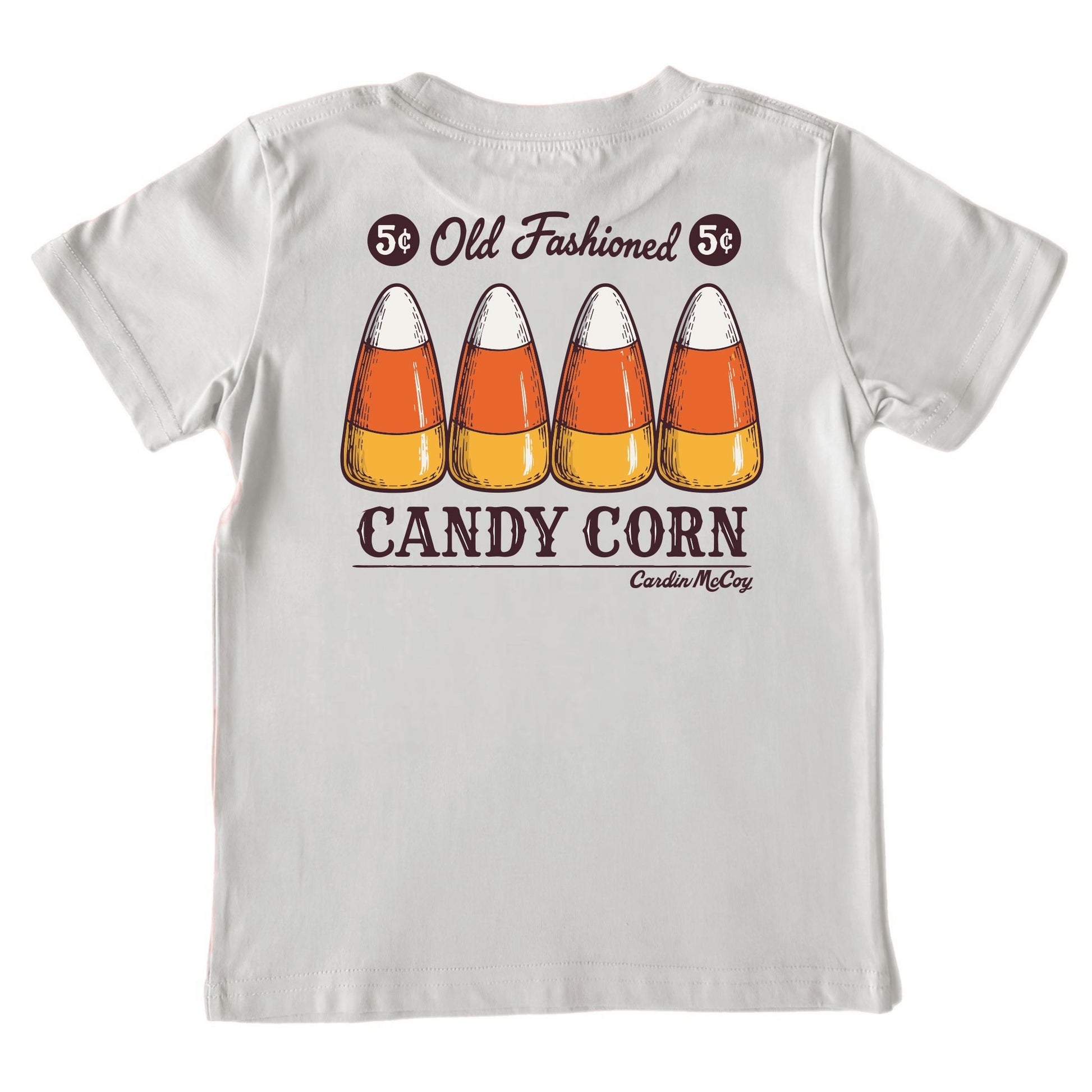 Kids' Candy Corn Short-Sleeve Tee Short Sleeve T-Shirt Cardin McCoy Heather Gray XXS (2/3) Pocket