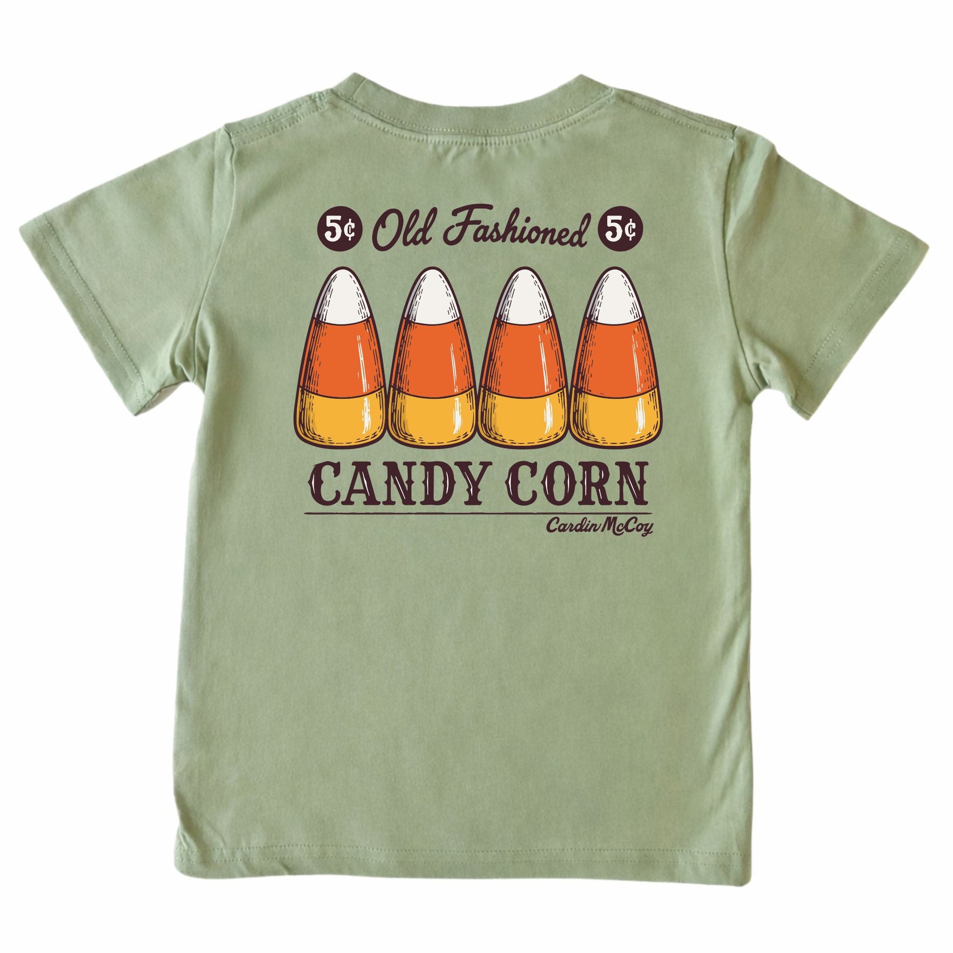 Kids' Candy Corn Short-Sleeve Tee Short Sleeve T-Shirt Cardin McCoy Light Olive XXS (2/3) Pocket