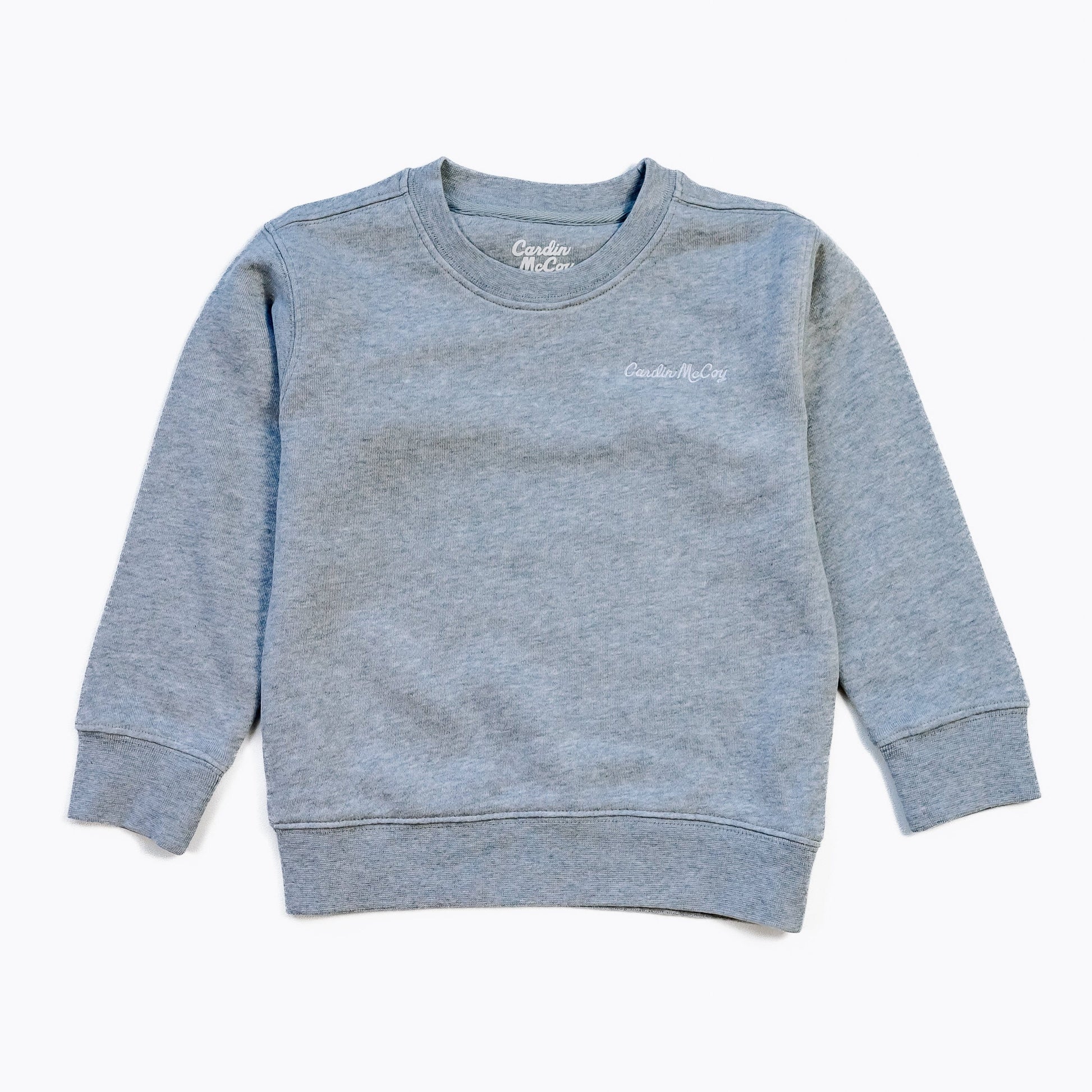 Kids' Cardin McCoy Embroidered Crewneck Sweatshirt Heather Gray Sweatshirt Cardin McCoy 