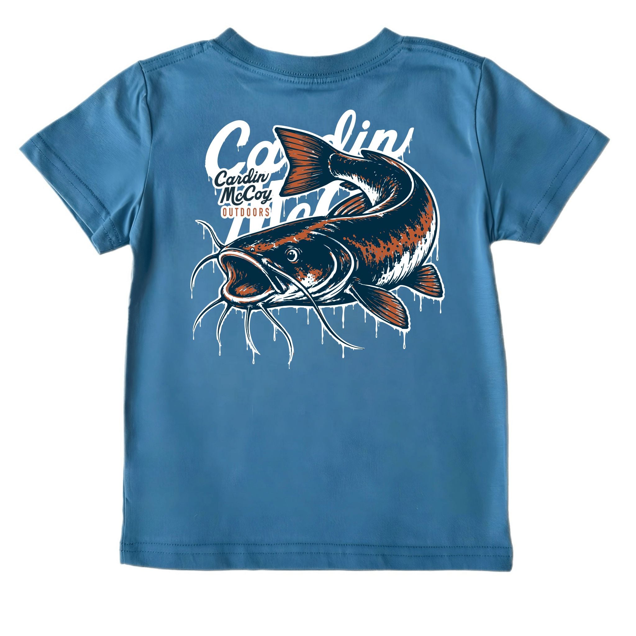 Kids' Catfish Outdoors Short-Sleeve Tee Short Sleeve T-Shirt Cardin McCoy Blue XXS (2/3) Pocket