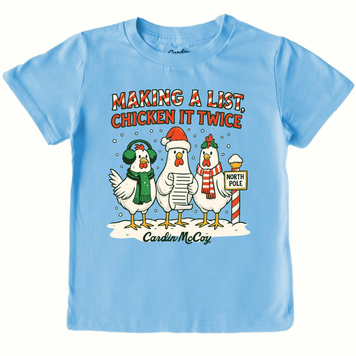 Kids' Chicken It Twice Front Design Short-Sleeve Tee