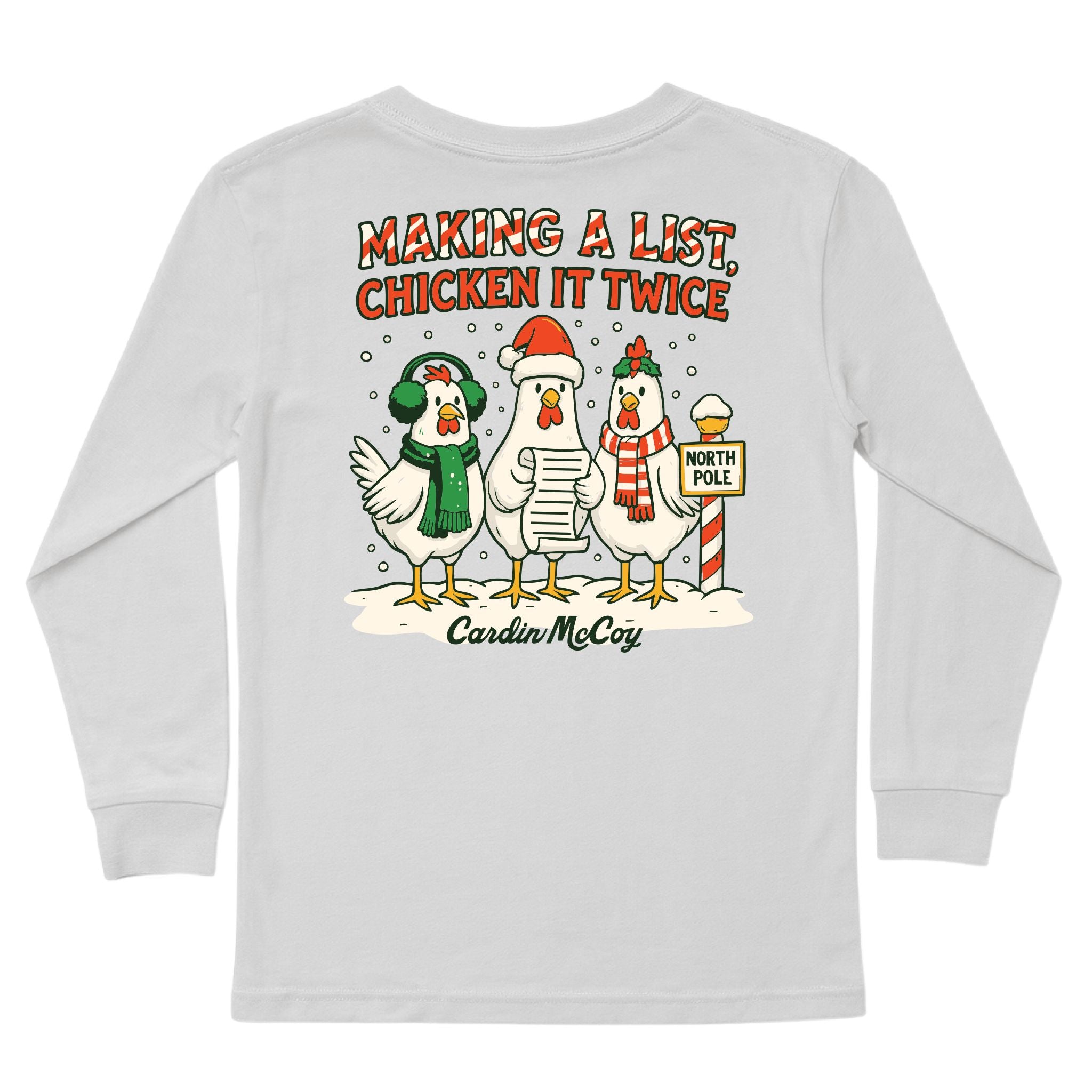 Kids' Chicken It Twice Long-Sleeve Tee Long Sleeve T-Shirt Cardin McCoy Ice Gray XXS (2/3) Pocket