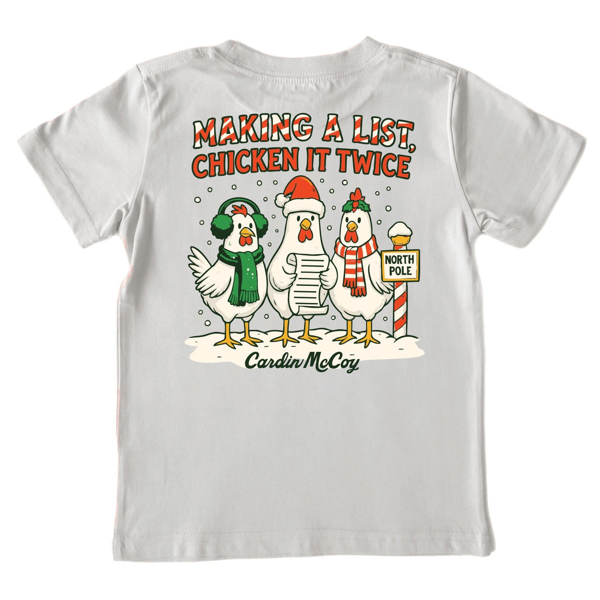 Kids' Chicken It Twice Short-Sleeve Tee Short Sleeve T-Shirt Cardin McCoy Ice Gray XXS (2/3) Pocket