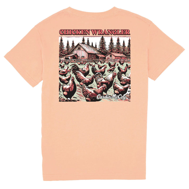 Kids' Chicken Wrangler Short Sleeve Pocket Tee Short Sleeve T-Shirt Cardin McCoy Peach XXS (2/3) Pocket