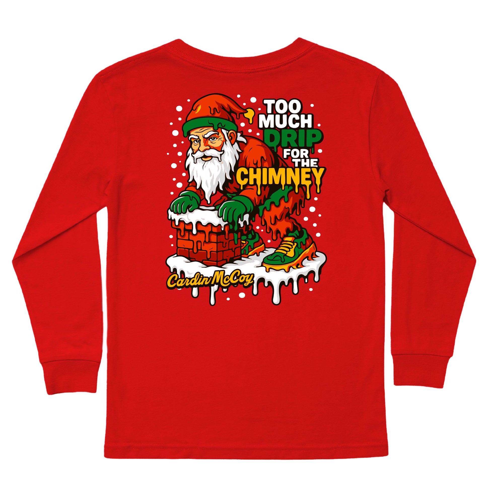 Kids' Chimney Drip Long-Sleeve Tee Long Sleeve T-Shirt Cardin McCoy Red XXS (2/3) Pocket
