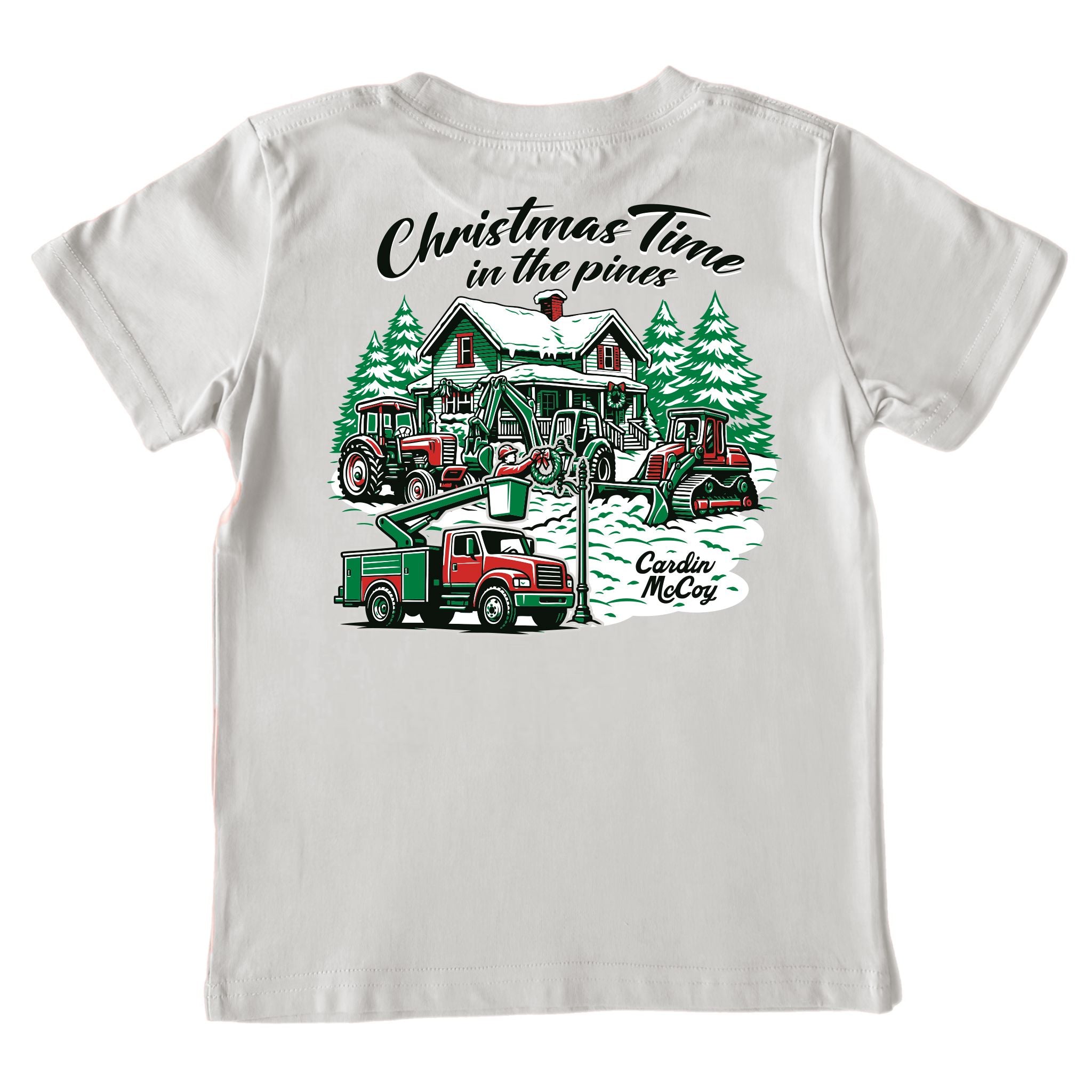 Kids' Christmas Time Short-Sleeve Tee Short Sleeve T-Shirt Cardin McCoy Ice Gray XXS (2/3) Pocket