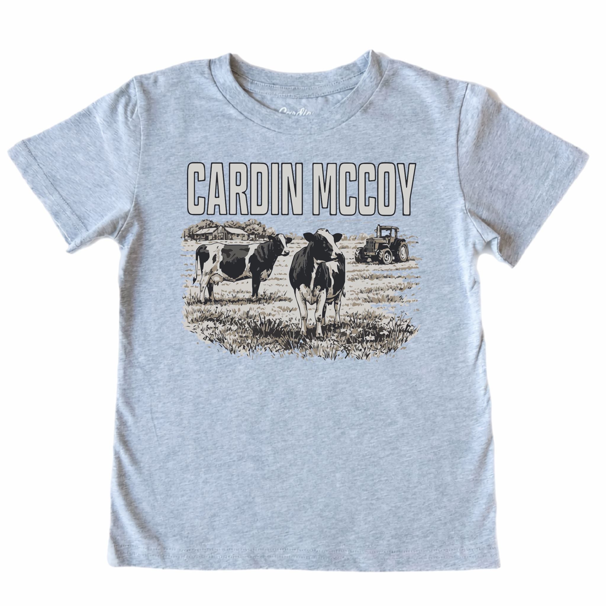 Kids' CM Cow Game Front Short-Sleeve Tee Short Sleeve T-Shirt Cardin McCoy Heather Gray XXS (2/3) Front