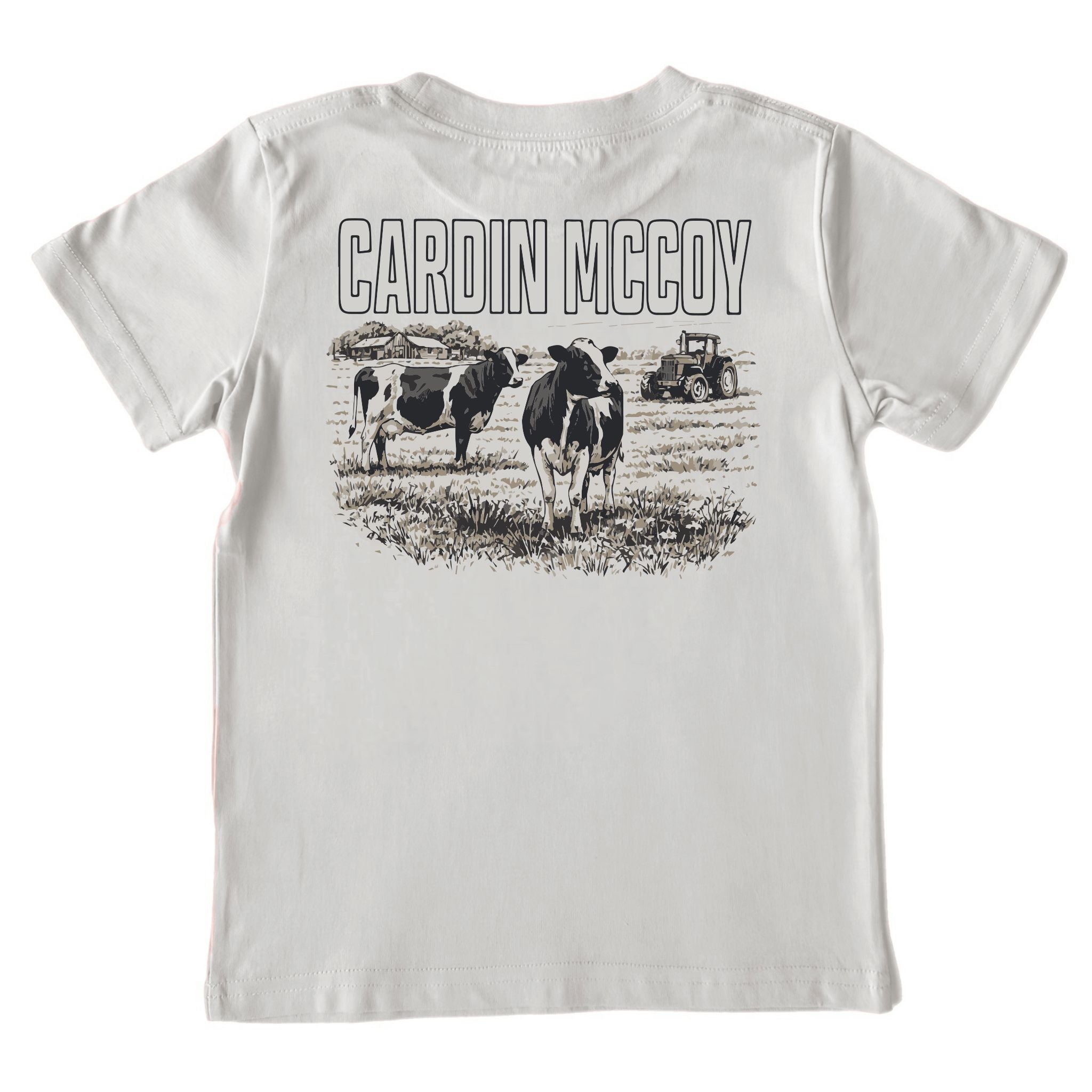 Kids' CM Cow Short-Sleeve Tee Short Sleeve T-Shirt Cardin McCoy Ice Gray XXS (2/3) Pocket