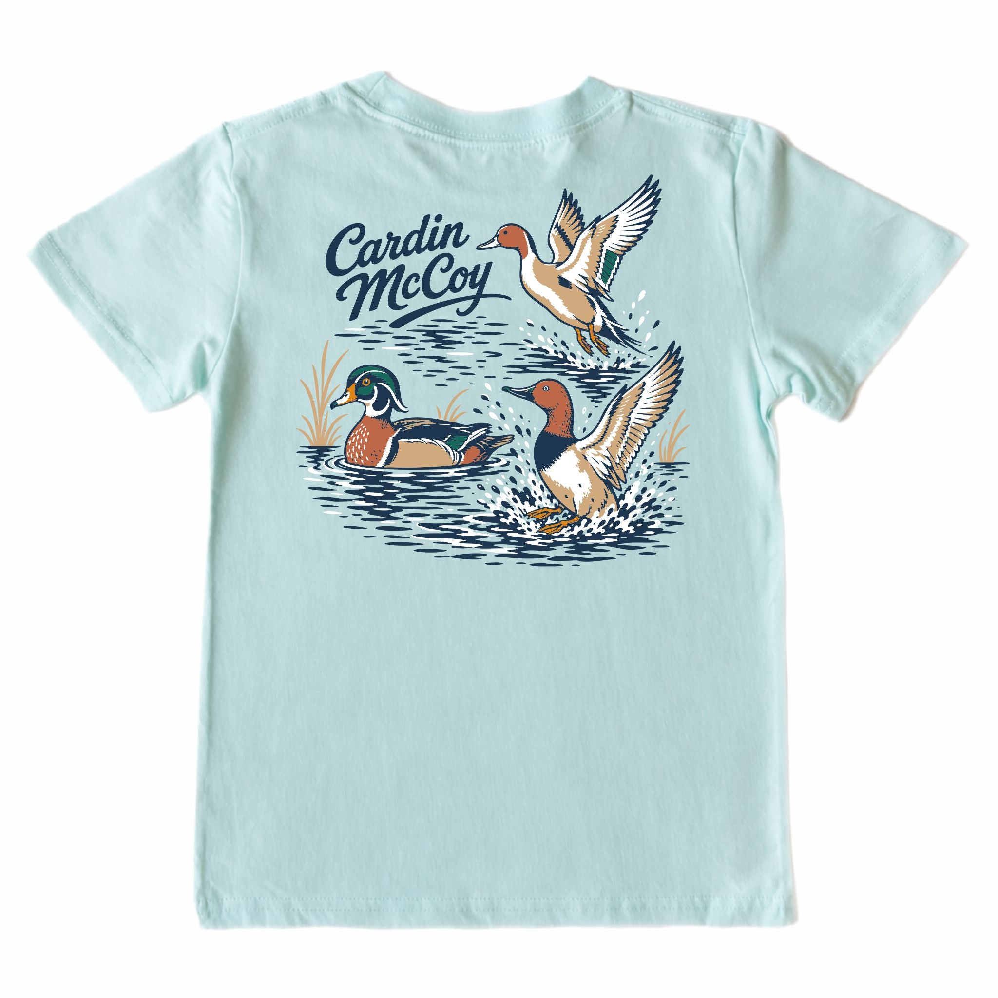 Kids' CM Waterfowl Short-Sleeve Tee Short Sleeve T-Shirt Cardin McCoy Blue Mint XXS (2/3) Pocket