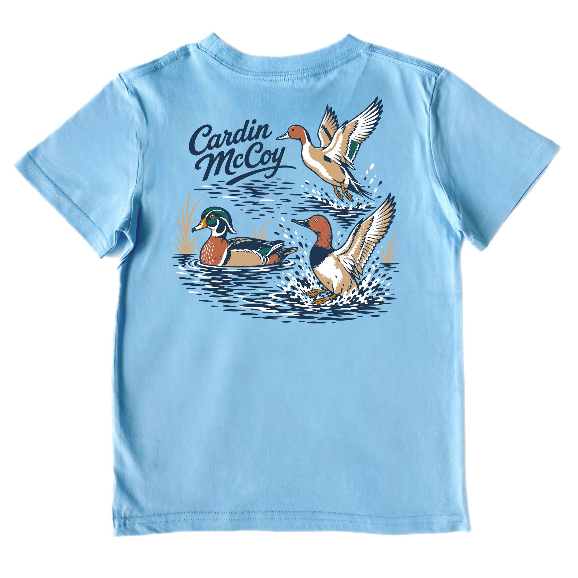 Kids' CM Waterfowl Short-Sleeve Tee Short Sleeve T-Shirt Cardin McCoy Light Blue XXS (2/3) Pocket
