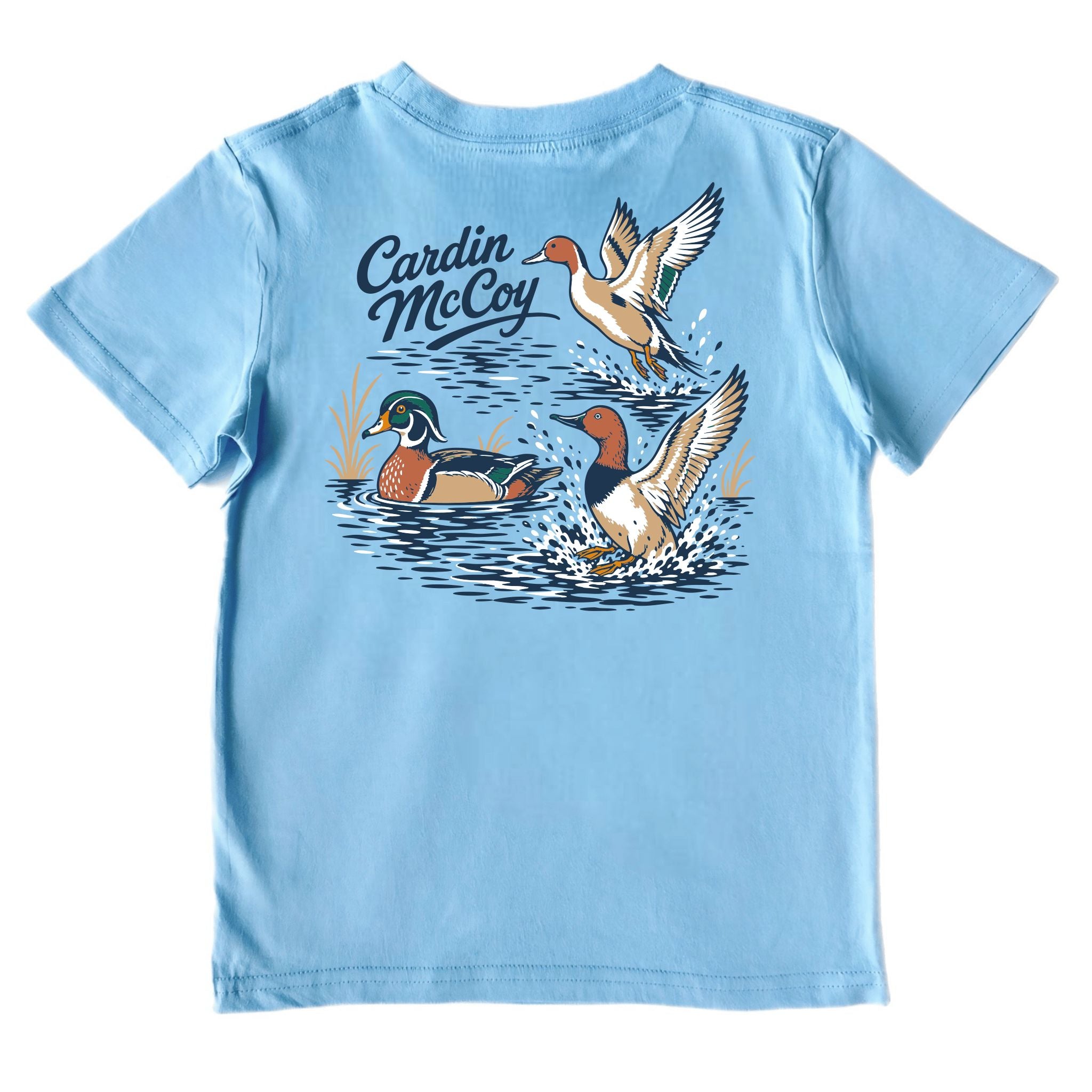 Kids' CM Waterfowl Short-Sleeve Tee Short Sleeve T-Shirt Cardin McCoy Light Blue XXS (2/3) Pocket