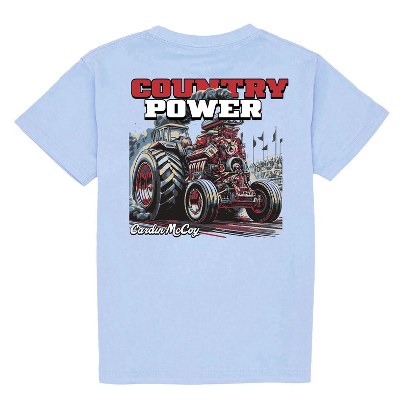 Kids' Country Power Short Sleeve Tee Short Sleeve T-Shirt Cardin McCoy Light Blue XXS (2/3) No Pocket