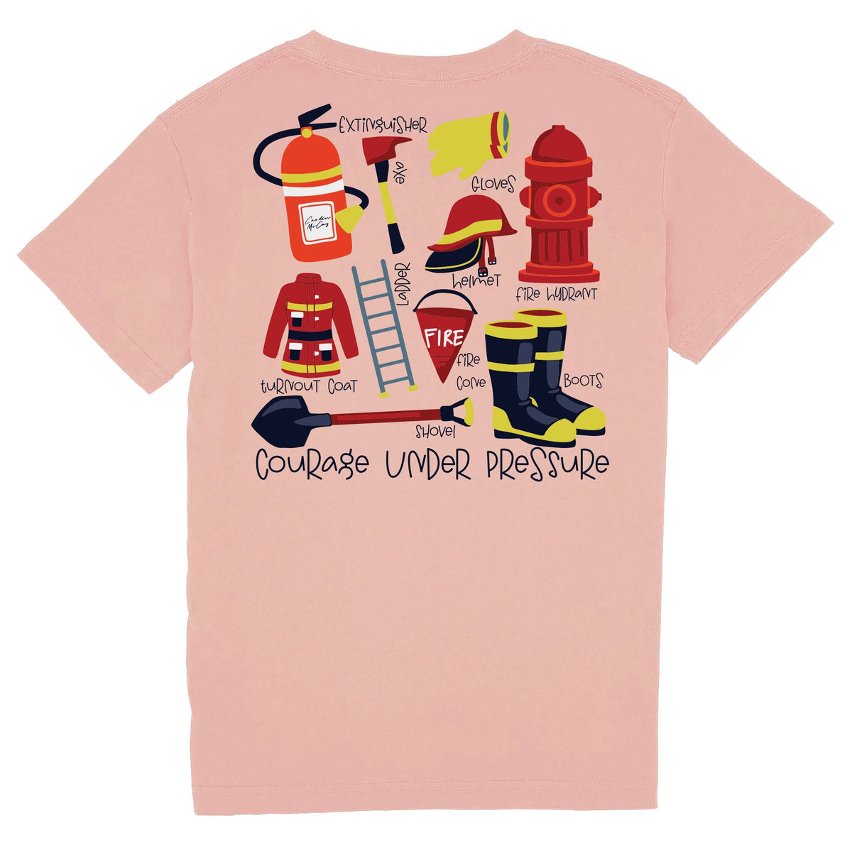 Kids' Courage Under Pressure Short Sleeve Pocket Tee Short Sleeve T-Shirt Cardin McCoy Rose Tan XXS (2/3) 
