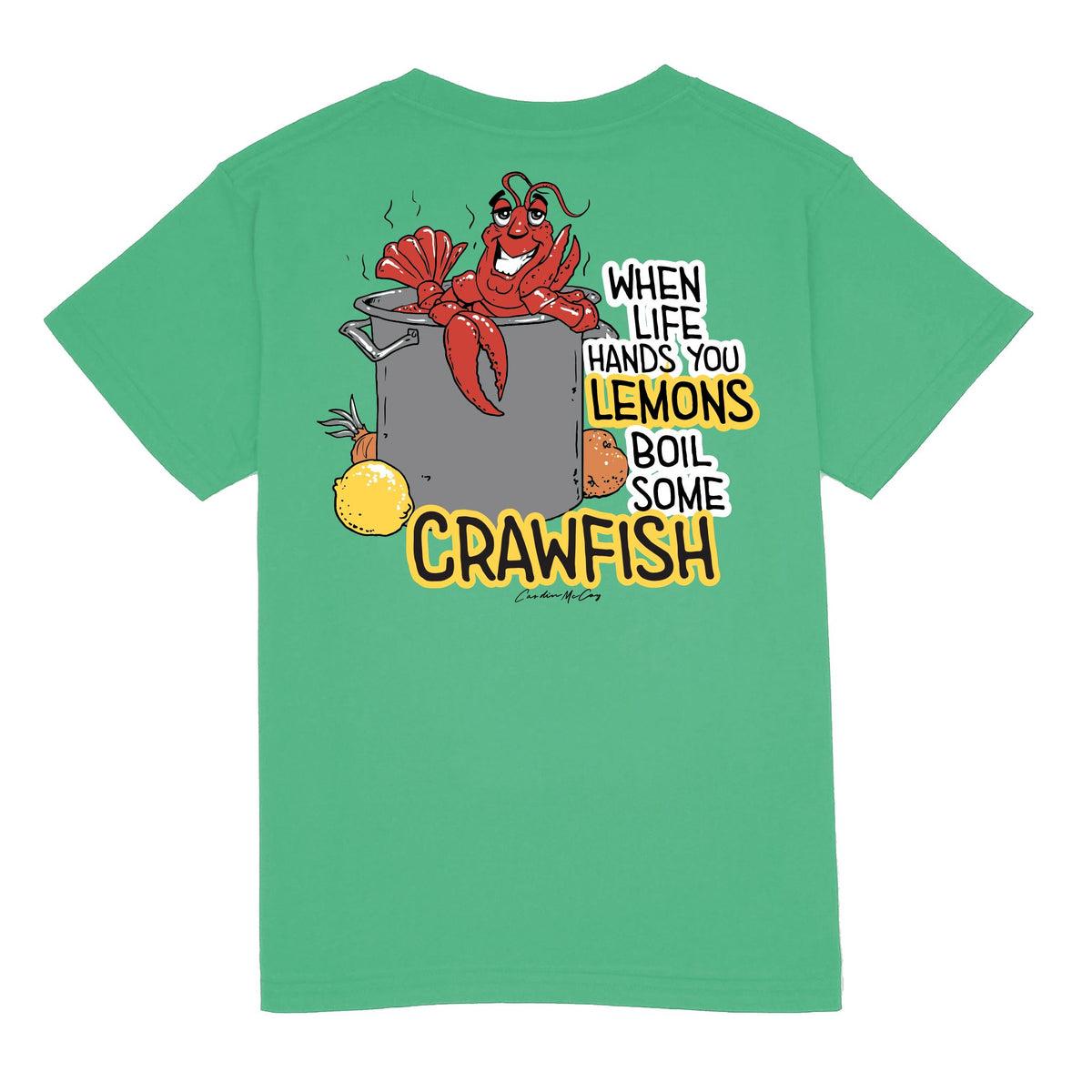 Kids' Crawfish Short Sleeve Pocket Tee Short Sleeve T-Shirt Cardin McCoy Green XXS (2/3) 