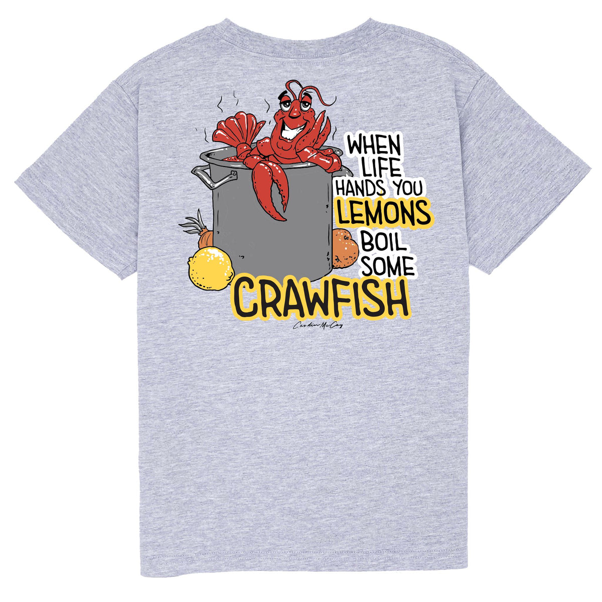 Kids' Crawfish Short Sleeve Pocket Tee Short Sleeve T-Shirt Cardin McCoy Heather Gray No Pocket XXS (2/3) 