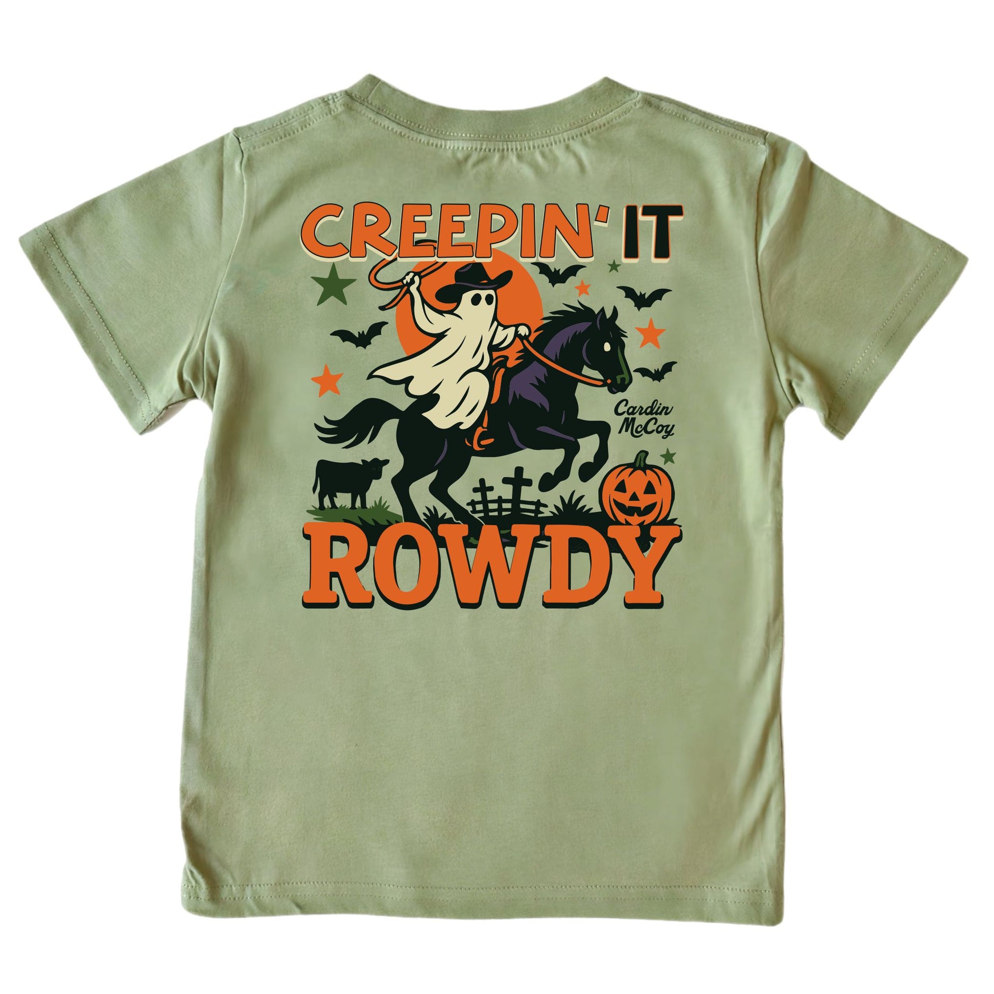 Kids' Creepin' It Rowdy Short-Sleeve Tee Short Sleeve T-Shirt Cardin McCoy Light Olive XXS (2/3) No Pocket