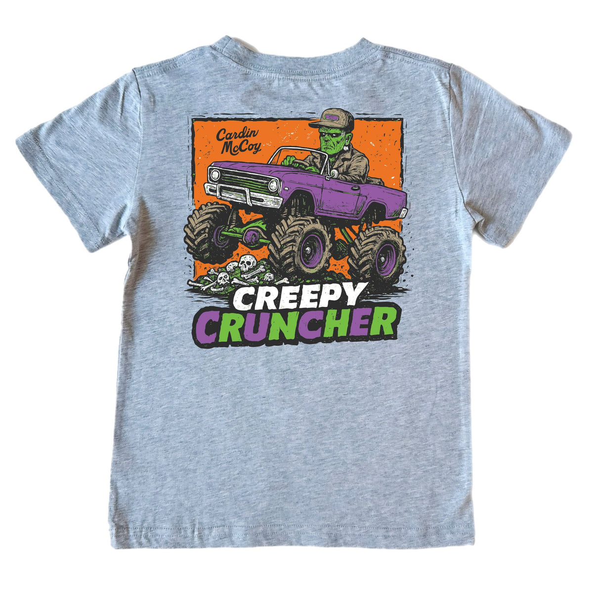 Kids' Creepy Cruncher Short-Sleeve Tee Short Sleeve T-Shirt Cardin McCoy Heather Gray XXS (2/3) Pocket
