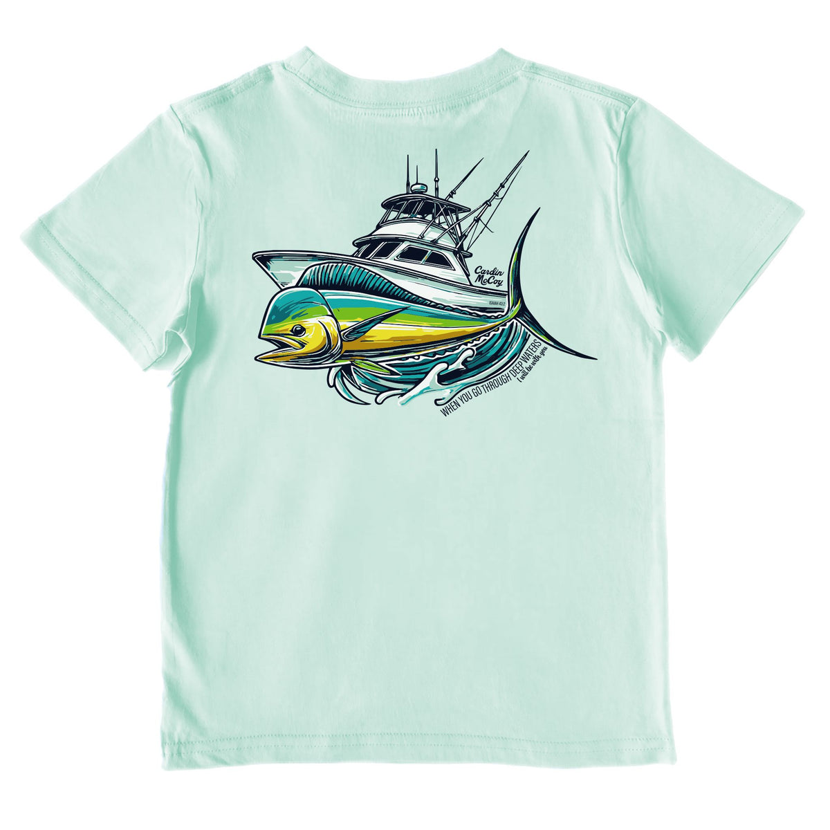 Kids' Deep Waters Mahi Performance Short-Sleeve Tee Short Sleeve T-Shirt Cardin McCoy Surf Spray XXS (2/3) 