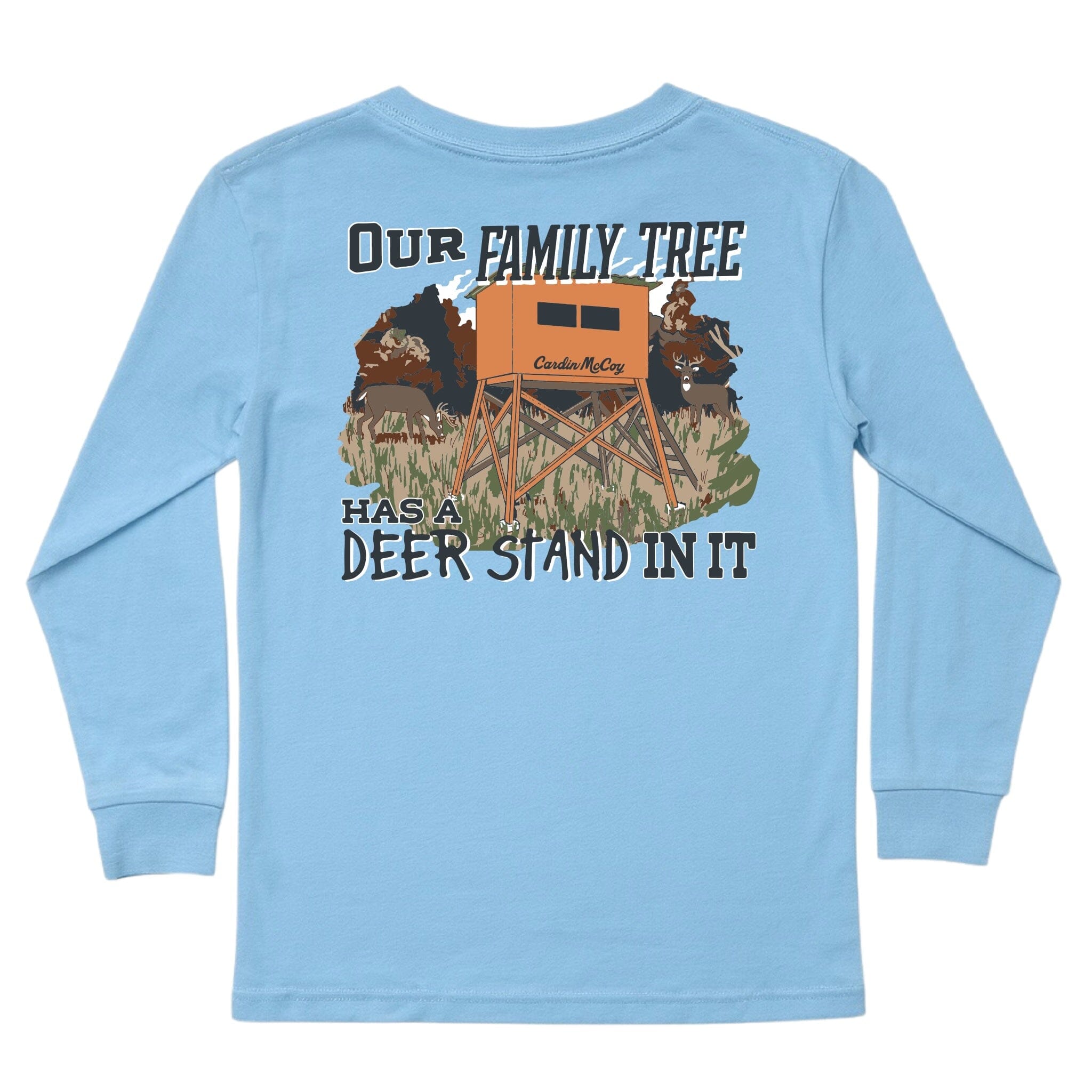 Kids' Deer Stand Long-Sleeve Tee Long Sleeve T-Shirt Cardin McCoy Light Blue XXS (2/3) Pocket