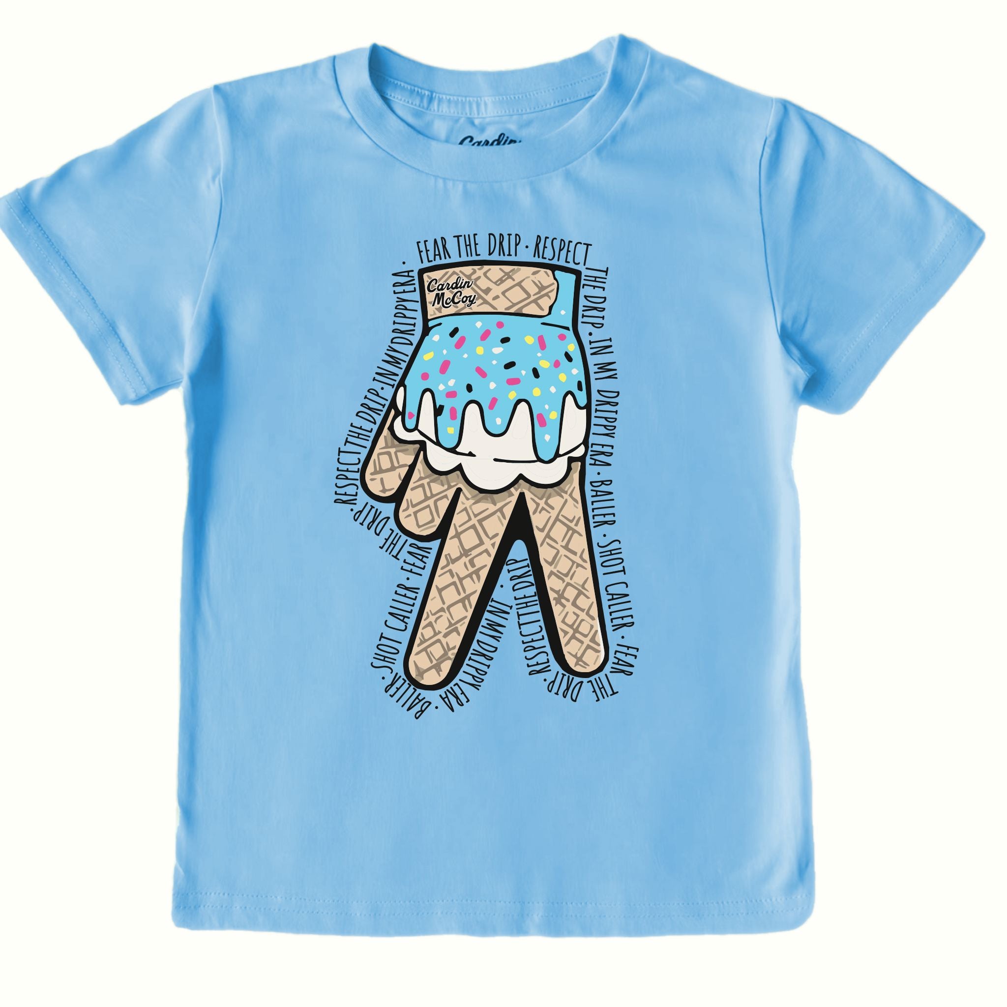 Kids' Drippy Glove Front Short-Sleeve Tee Short Sleeve T-Shirt Cardin McCoy Light Blue XXS (2/3) No Pocket