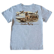 Kids' Duck Boat Short-Sleeve Tee Short Sleeve T-Shirt Cardin McCoy Heather Gray XXS (2/3) Pocket