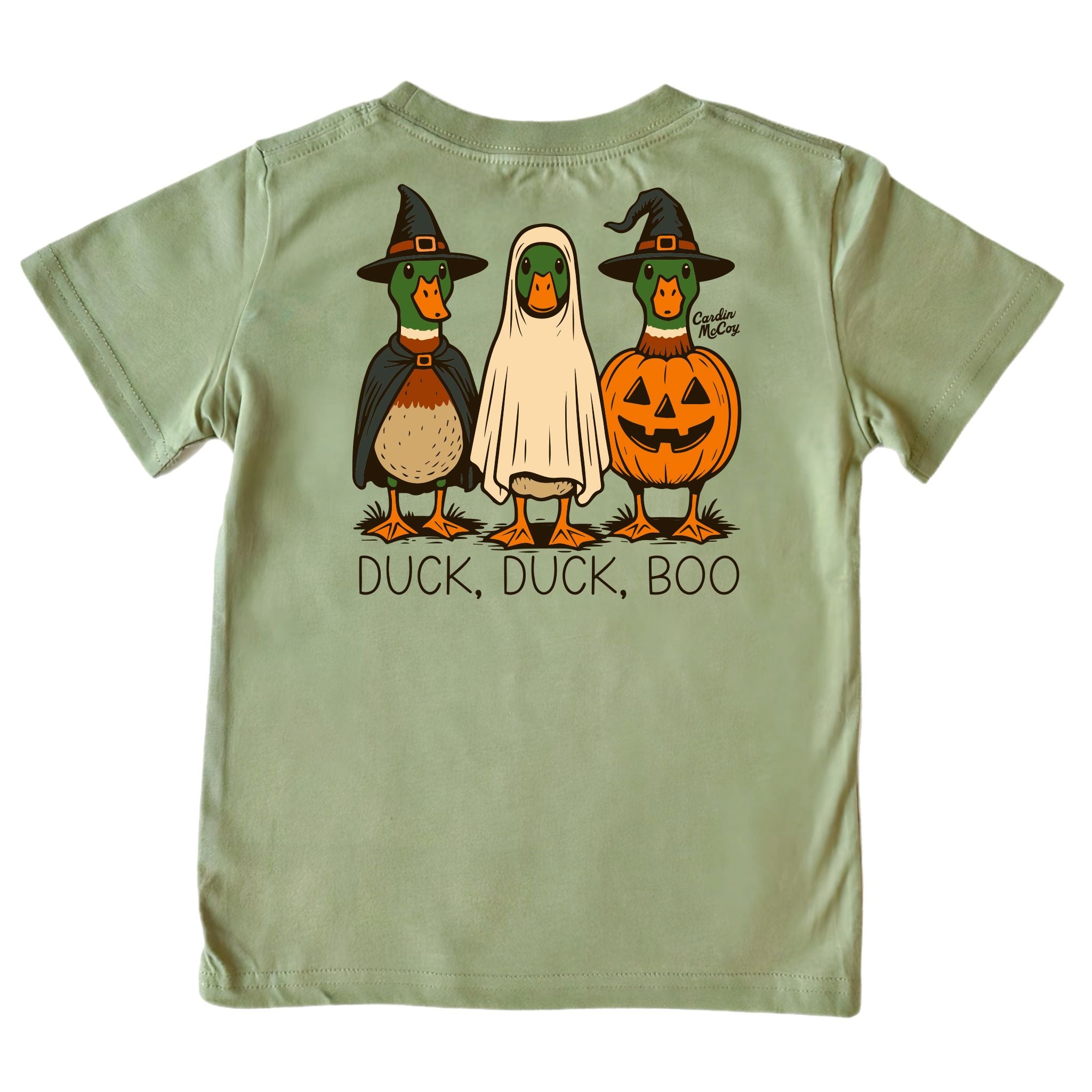 Kids' Duck, Duck Boo Short-Sleeve Tee Short Sleeve T-Shirt Cardin McCoy Light Olive XXS (2/3) Pocket