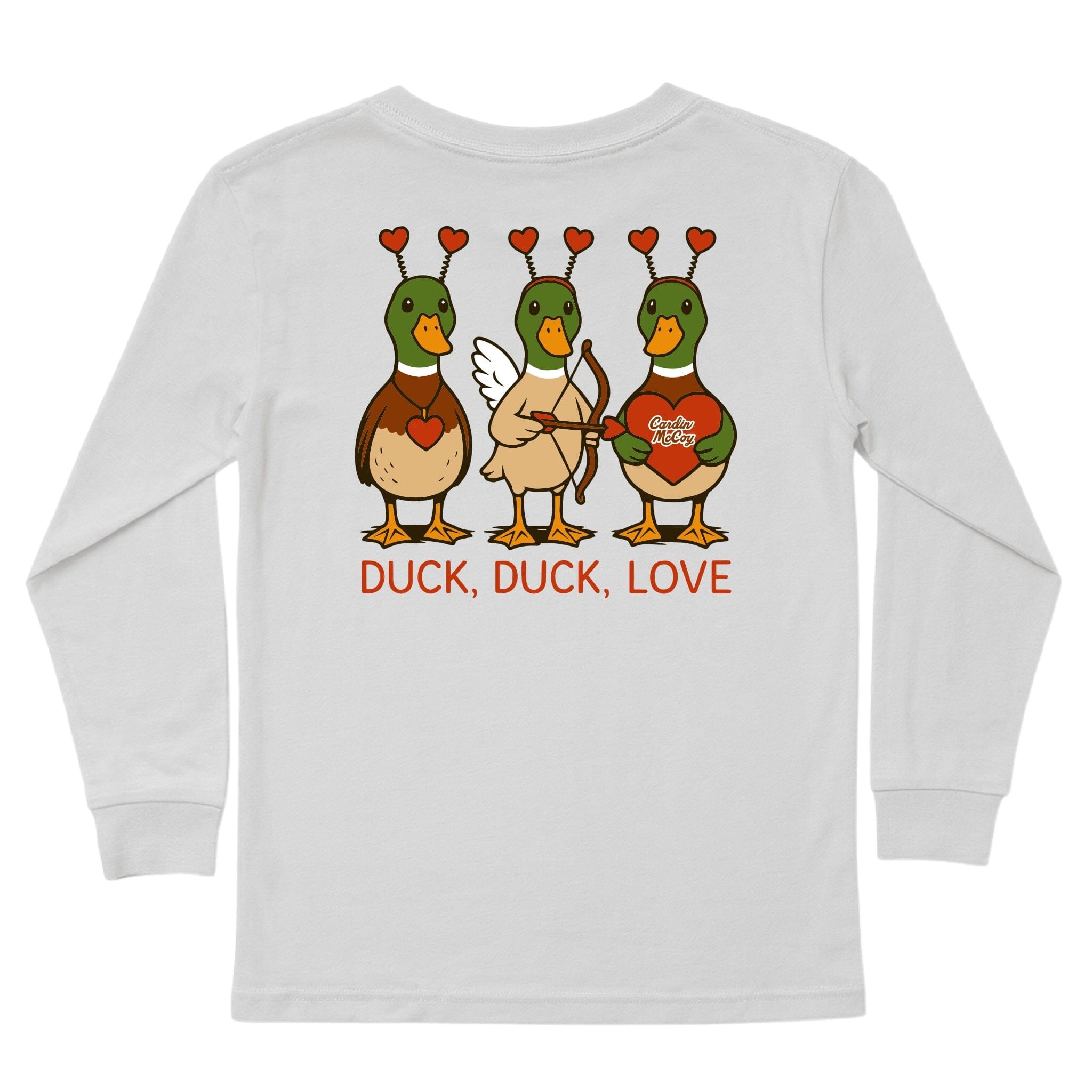Kids' Duck, Duck, Love Long-Sleeve Tee Long Sleeve T-Shirt Cardin McCoy Ice Gray XXS (2/3) Pocket