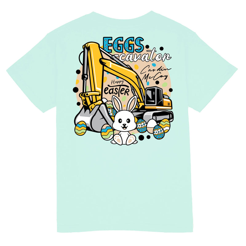 Kids' Eggscavator Short Sleeve Pocket Tee Short Sleeve T-Shirt Cardin McCoy Blue Mint XXS (2/3) 