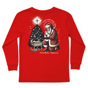 Kids' Every Knee Shall Bow Long-Sleeve Tee Long Sleeve T-Shirt Cardin McCoy Red XXS (2/3) Pocket