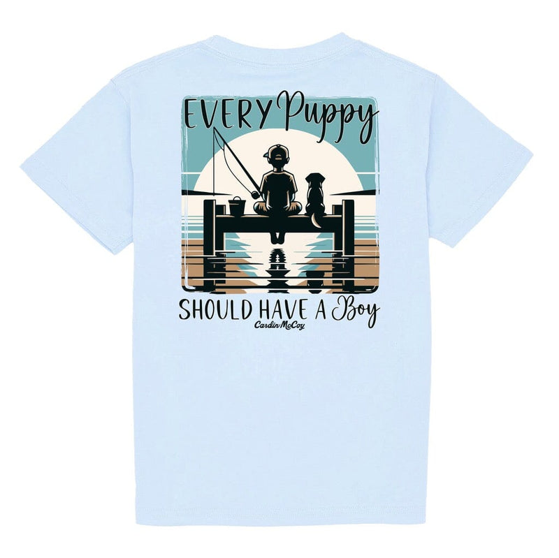 Kids' Every Puppy Should Have a Boy Short Sleeve Tee Short Sleeve T-Shirt Cardin McCoy Cool Blue XXS (2/3) No Pocket