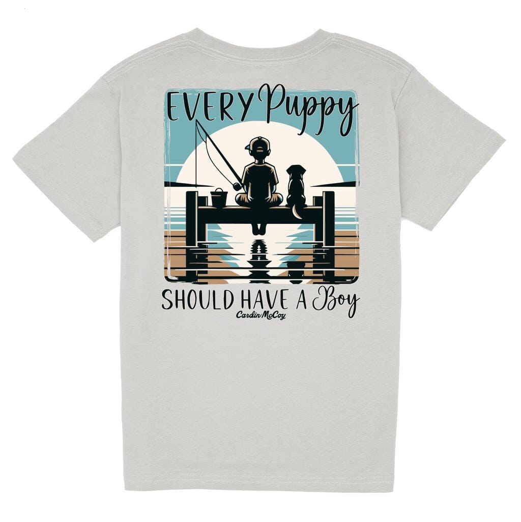 Kids' Every Puppy Should Have a Boy Short Sleeve Tee Short Sleeve T-Shirt Cardin McCoy Ice Gray XXS (2/3) No Pocket