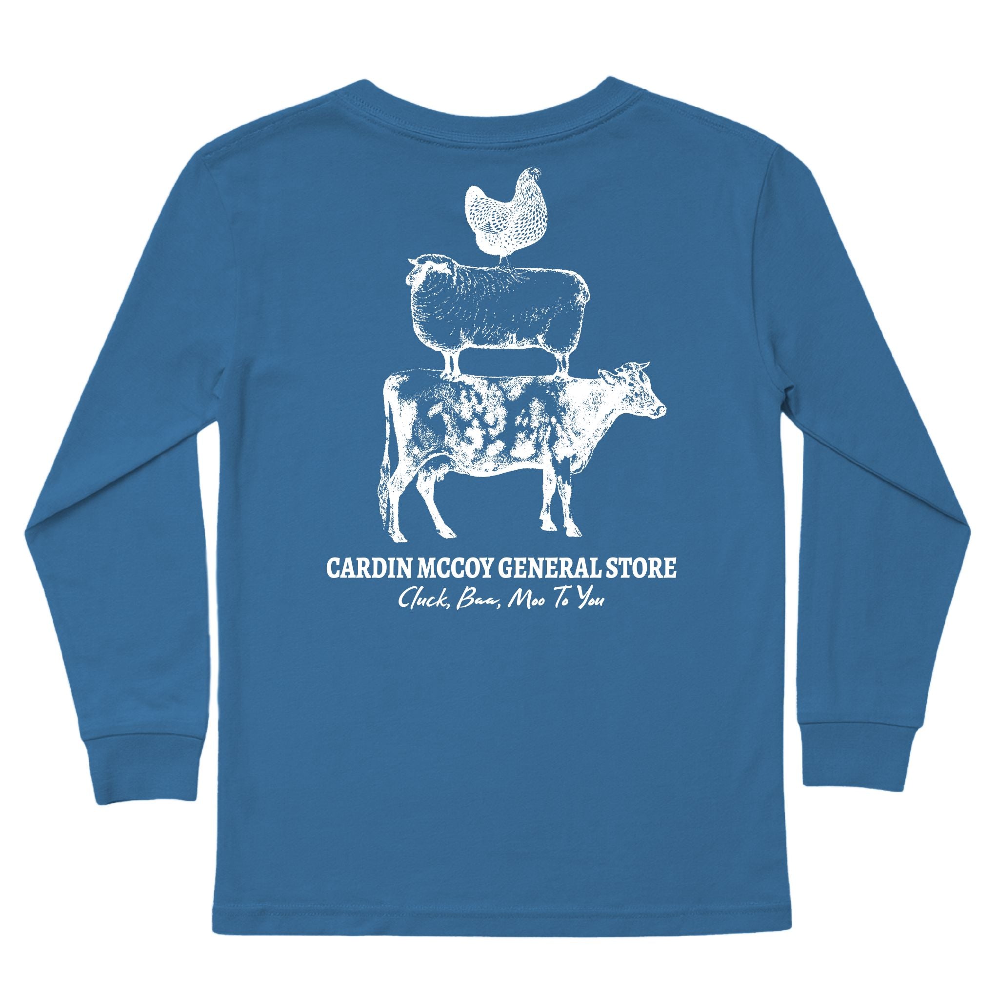 Kids' Farm Stack Long-Sleeve Tee Long Sleeve T-Shirt Cardin McCoy Blue XXS (2/3) Pocket