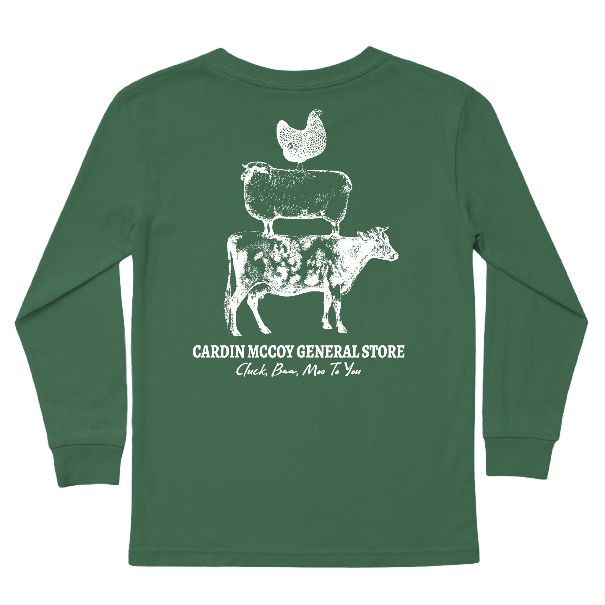 Kids' Farm Stack Long-Sleeve Tee Long Sleeve T-Shirt Cardin McCoy Dark Olive XXS (2/3) Pocket