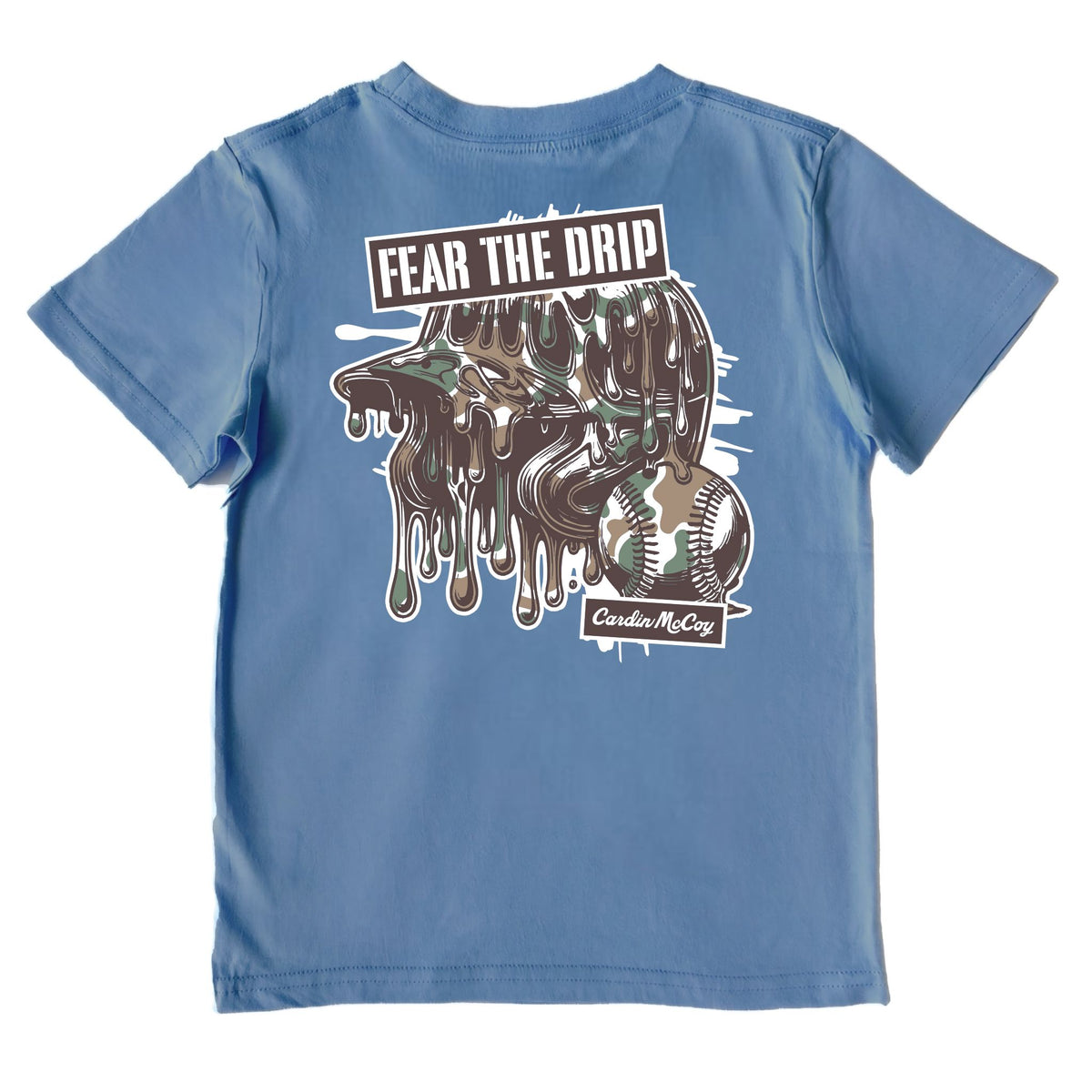 Kids' Fear the Drip Camo Performance Short-Sleeve Tee Short Sleeve T-Shirt Cardin McCoy Captain Blue XXS (2/3) 