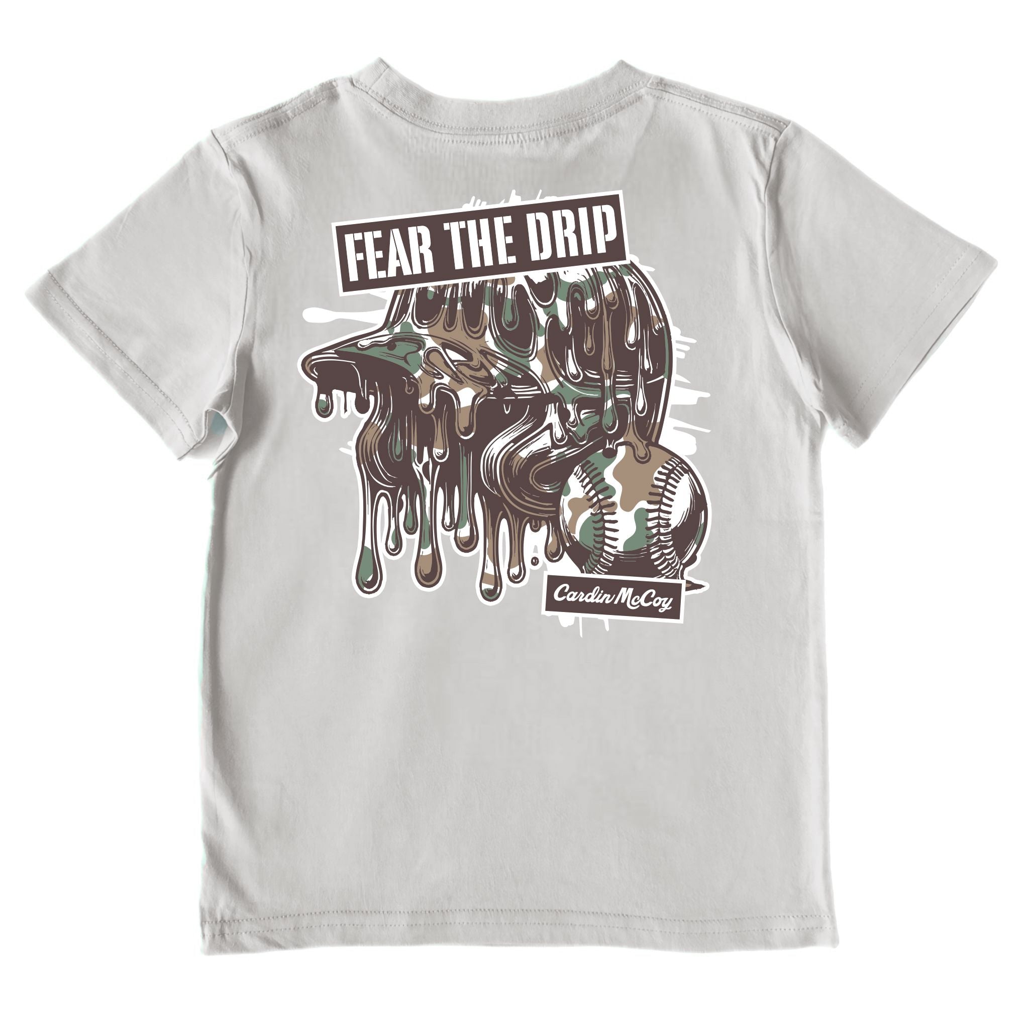 Kids' Fear the Drip Camo Performance Short-Sleeve Tee Short Sleeve T-Shirt Cardin McCoy Gray Mist XXS (2/3) 
