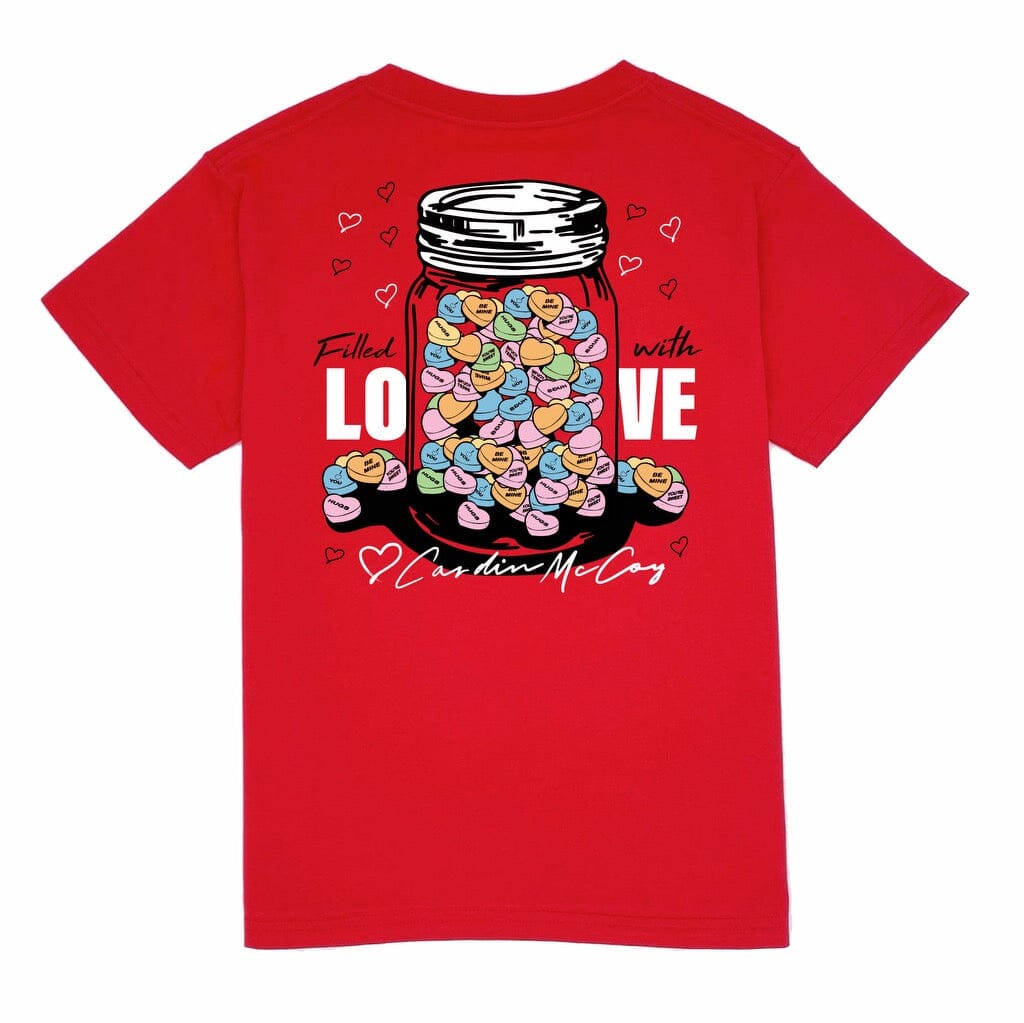 Kids' Filled With Love Short Sleeve Pocket Tee Short Sleeve T-Shirt Cardin McCoy Red XXS (2/3) 
