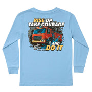 Kids' Fire Truck Courage Long-Sleeve Tee Long Sleeve T-Shirt Cardin McCoy Light Blue XXS (2/3) Pocket