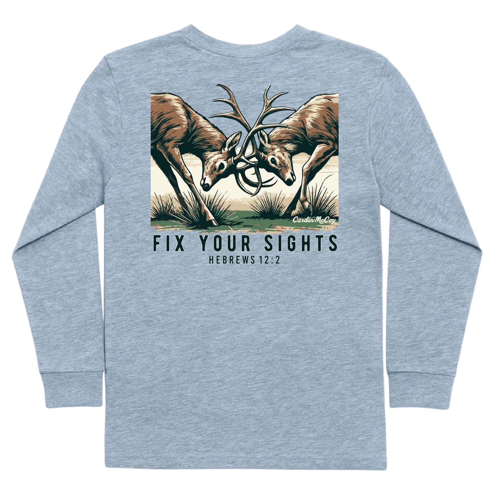 Kids' Fix Your Sights Long-Sleeve Tee Long Sleeve T-Shirt Cardin McCoy Heather Gray XXS (2/3) Pocket