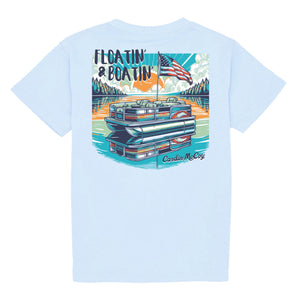 Kids' Floatin' and Boatin' Short Sleeve Tee Short Sleeve T-Shirt Cardin McCoy Cool Blue XXS (2/3) No Pocket