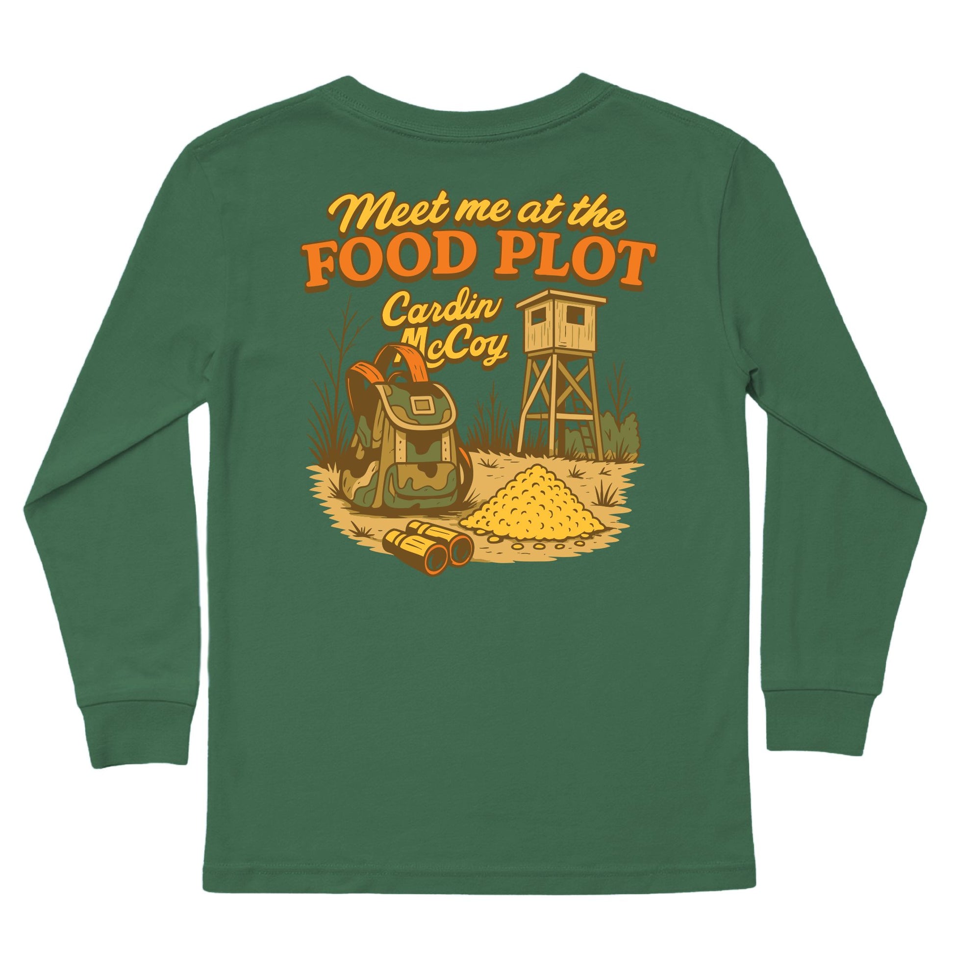 Kids' Food Plot Long-Sleeve Tee Long Sleeve T-Shirt Cardin McCoy Dark Olive XXS (2/3) Pocket