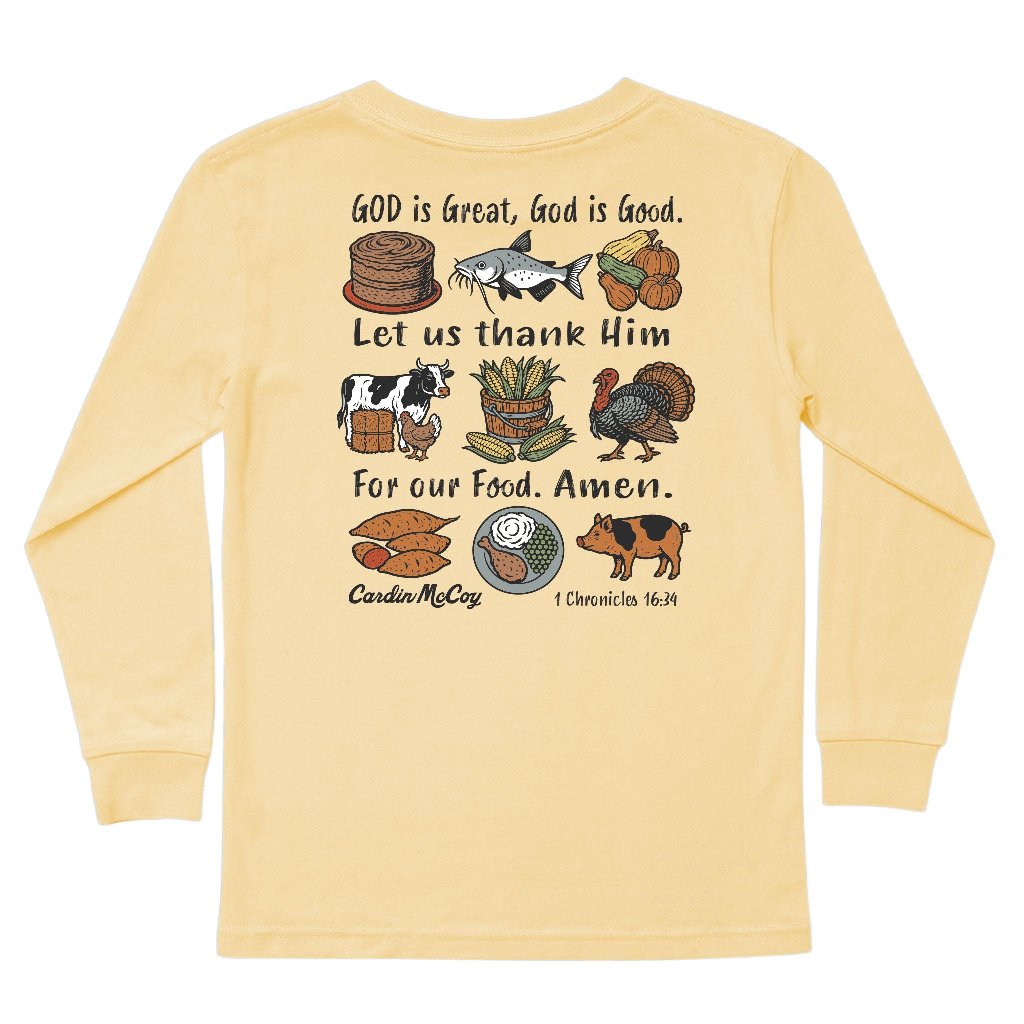 Kids' For Our Food Long-Sleeve Tee Long Sleeve T-Shirt Cardin McCoy Butter XXS (2/3) Pocket
