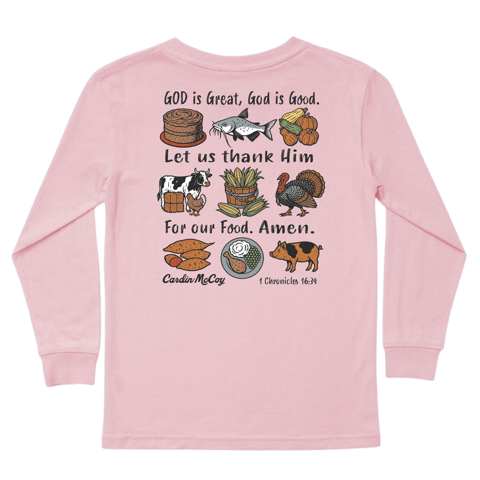 Kids' For Our Food Long-Sleeve Tee Long Sleeve T-Shirt Cardin McCoy Light Pink XXS (2/3) Pocket