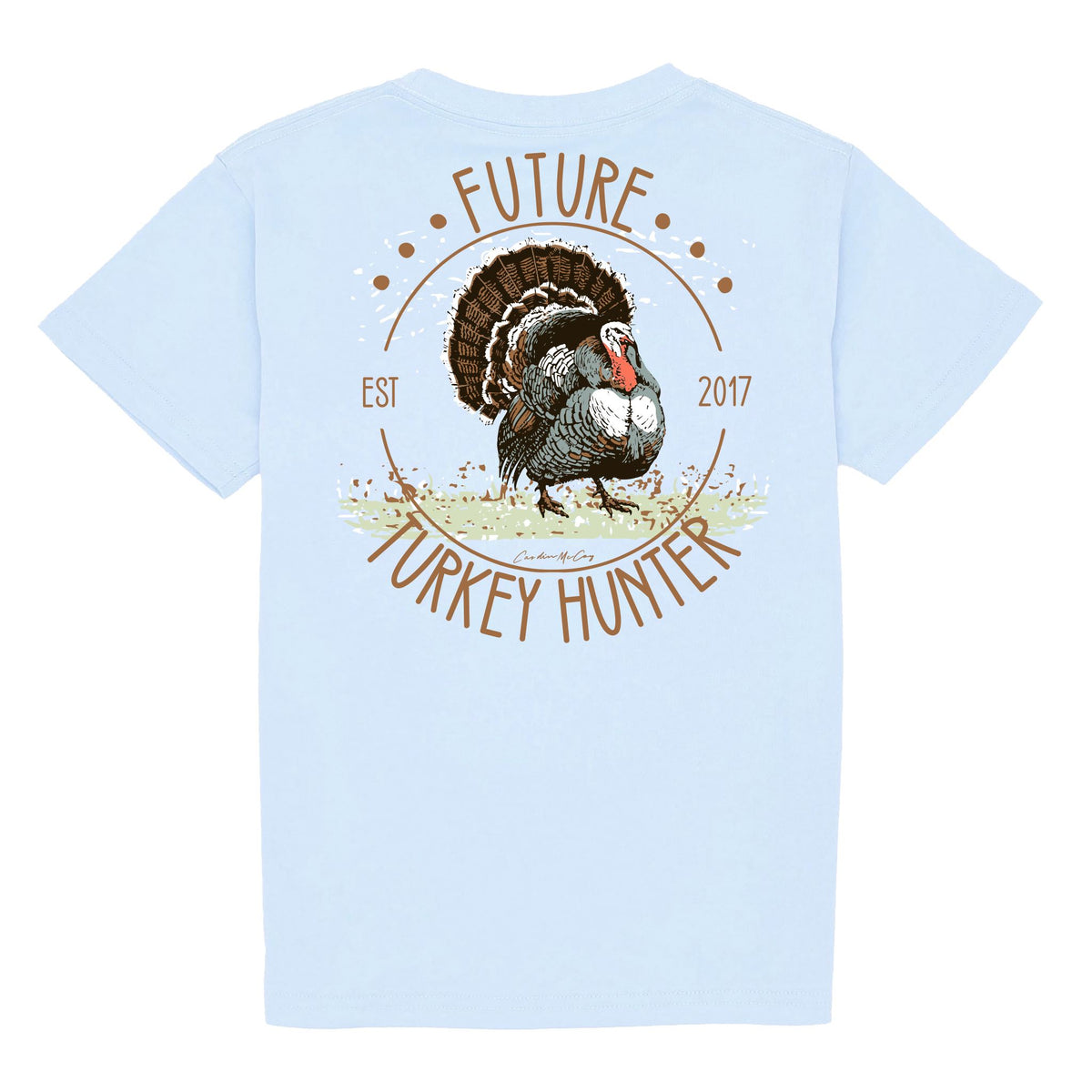 Kids' Future Turkey Hunter Short Sleeve Pocket Tee Short Sleeve T-Shirt Cardin McCoy Cool Blue XXS (2/3) 