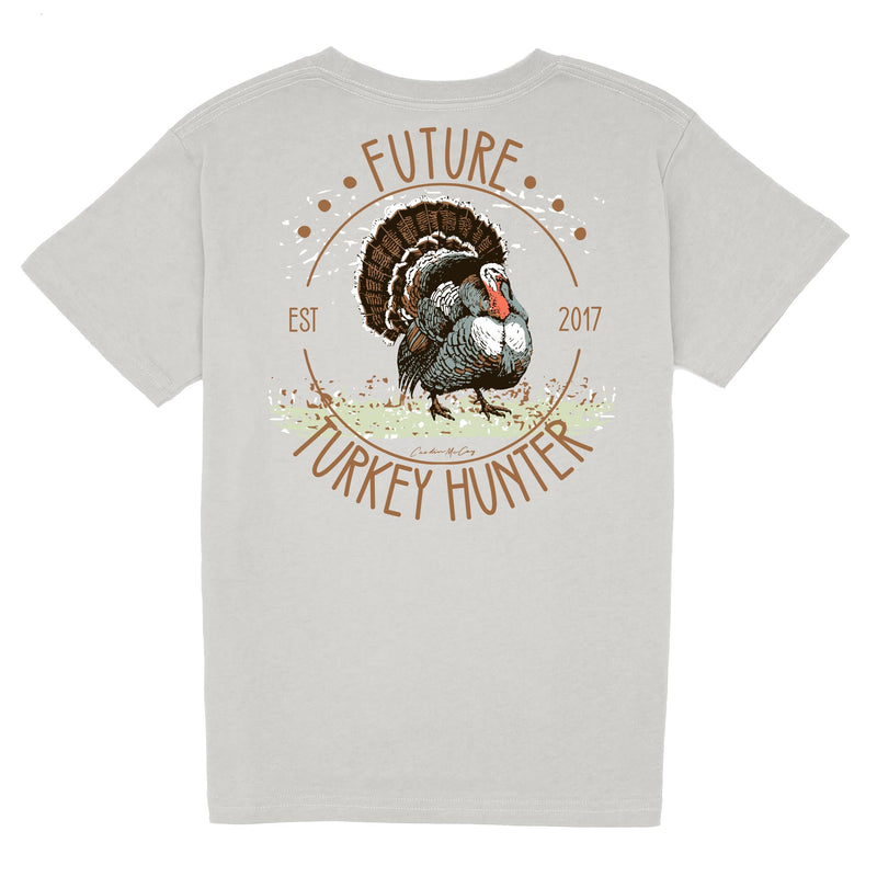 Kids' Future Turkey Hunter Short Sleeve Pocket Tee Short Sleeve T-Shirt Cardin McCoy Ice Gray XXS (2/3) 