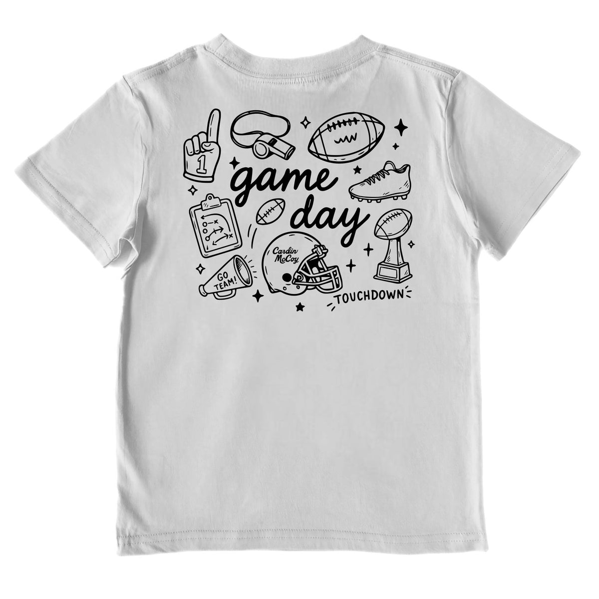 Kids' Game Day Football Short-Sleeve Tee Short Sleeve T-Shirt Cardin McCoy Ice Gray XXS (2/3) Pocket