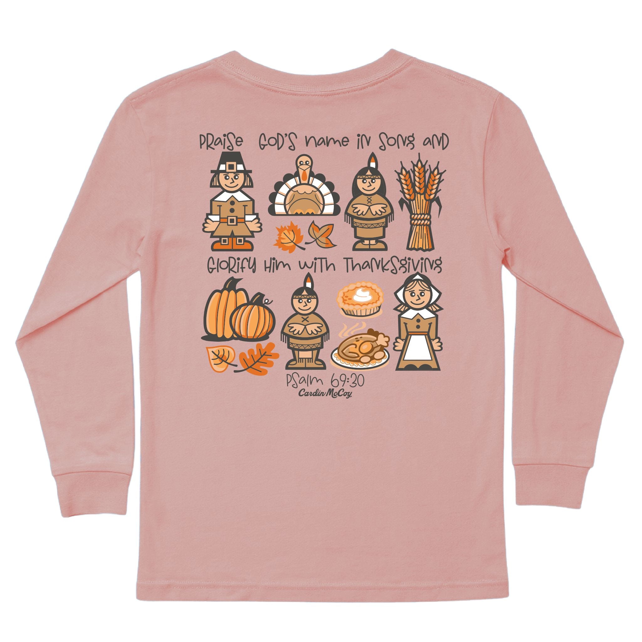 Kids' Glorify Him Long-Sleeve Tee Long Sleeve T-Shirt Cardin McCoy Rose Tan XXS (2/3) Pocket
