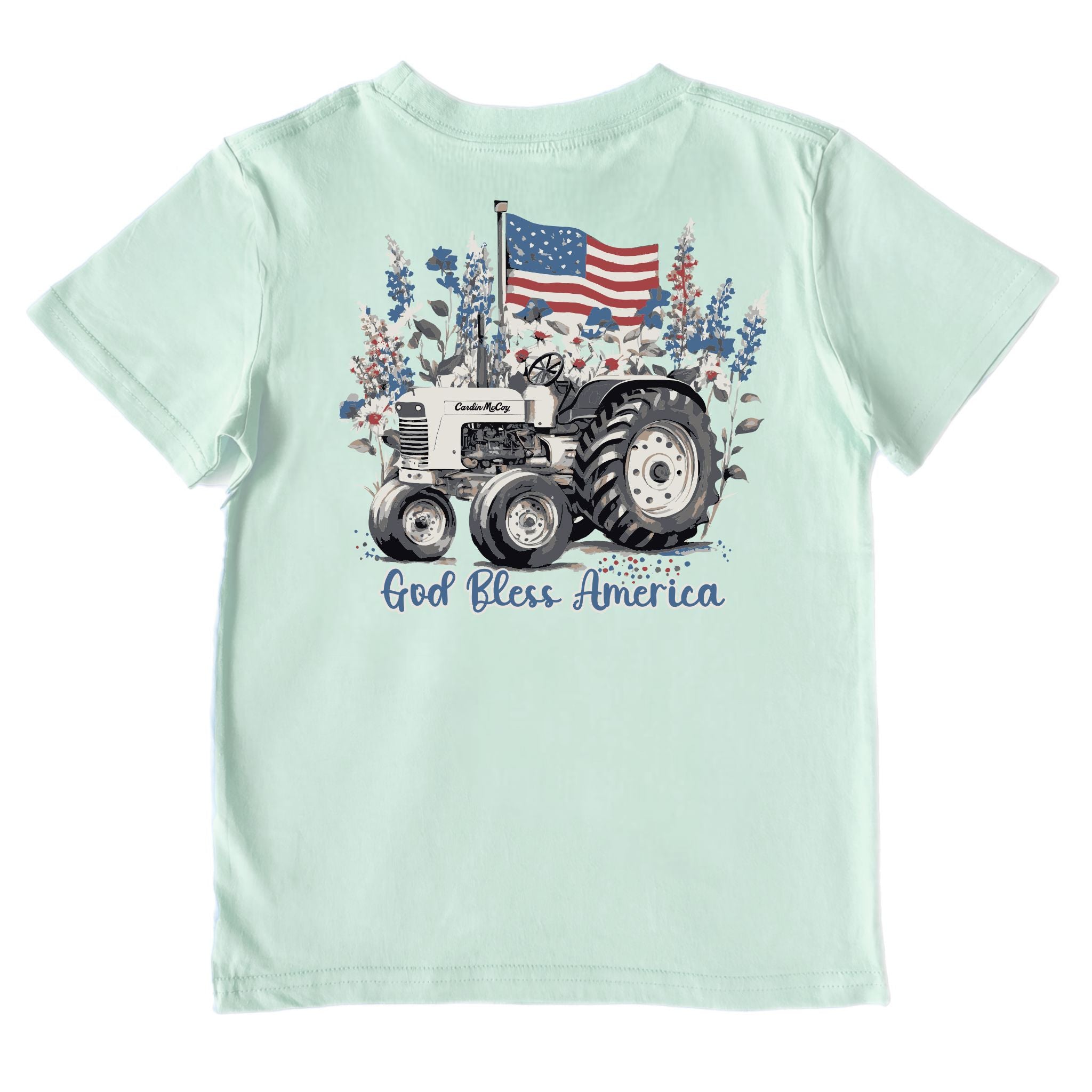 Kids' God Bless America Performance Short-Sleeve Tee Short Sleeve T-Shirt Cardin McCoy Surf Spray XXS (2/3) Performance